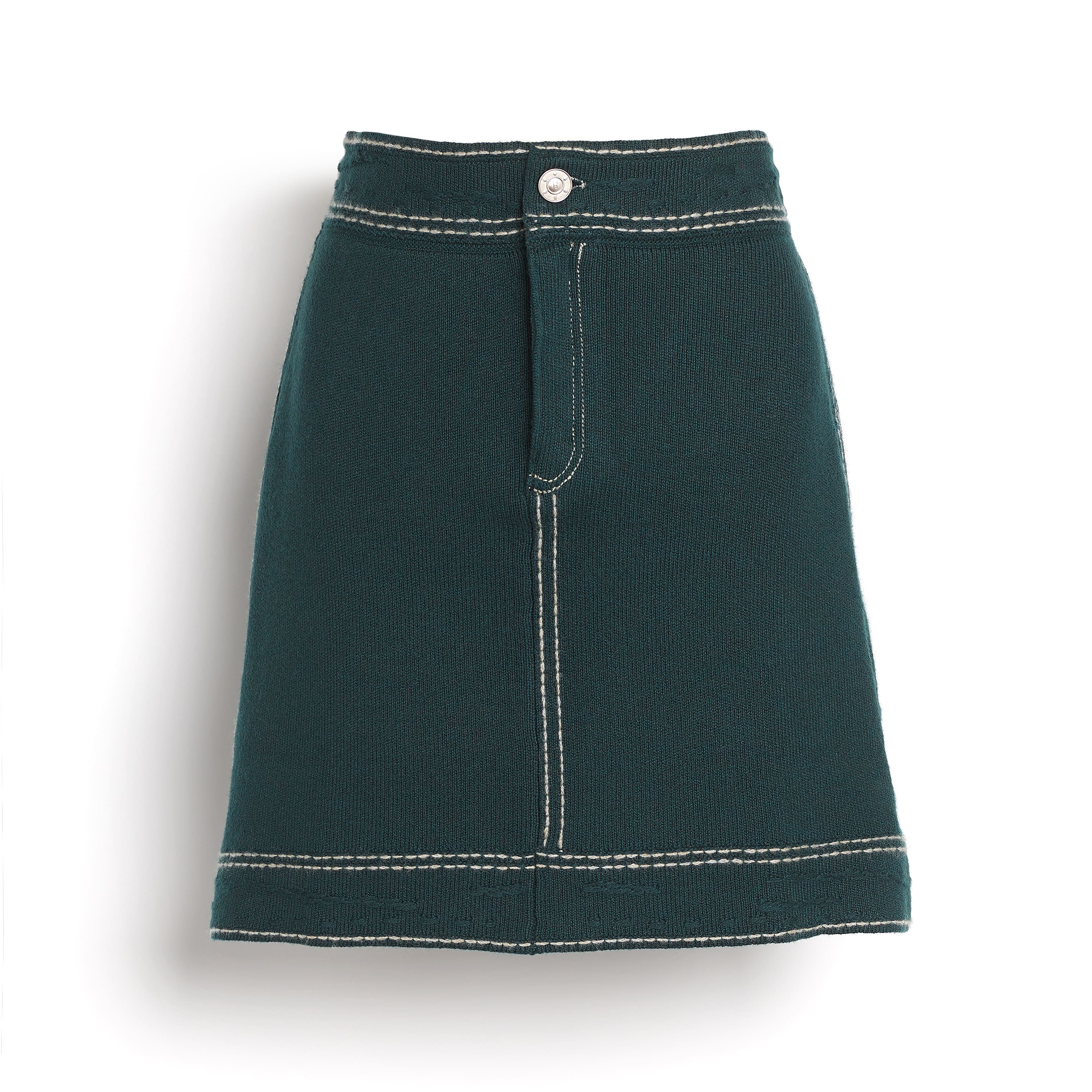 Jupe Denim en cachemire et coton