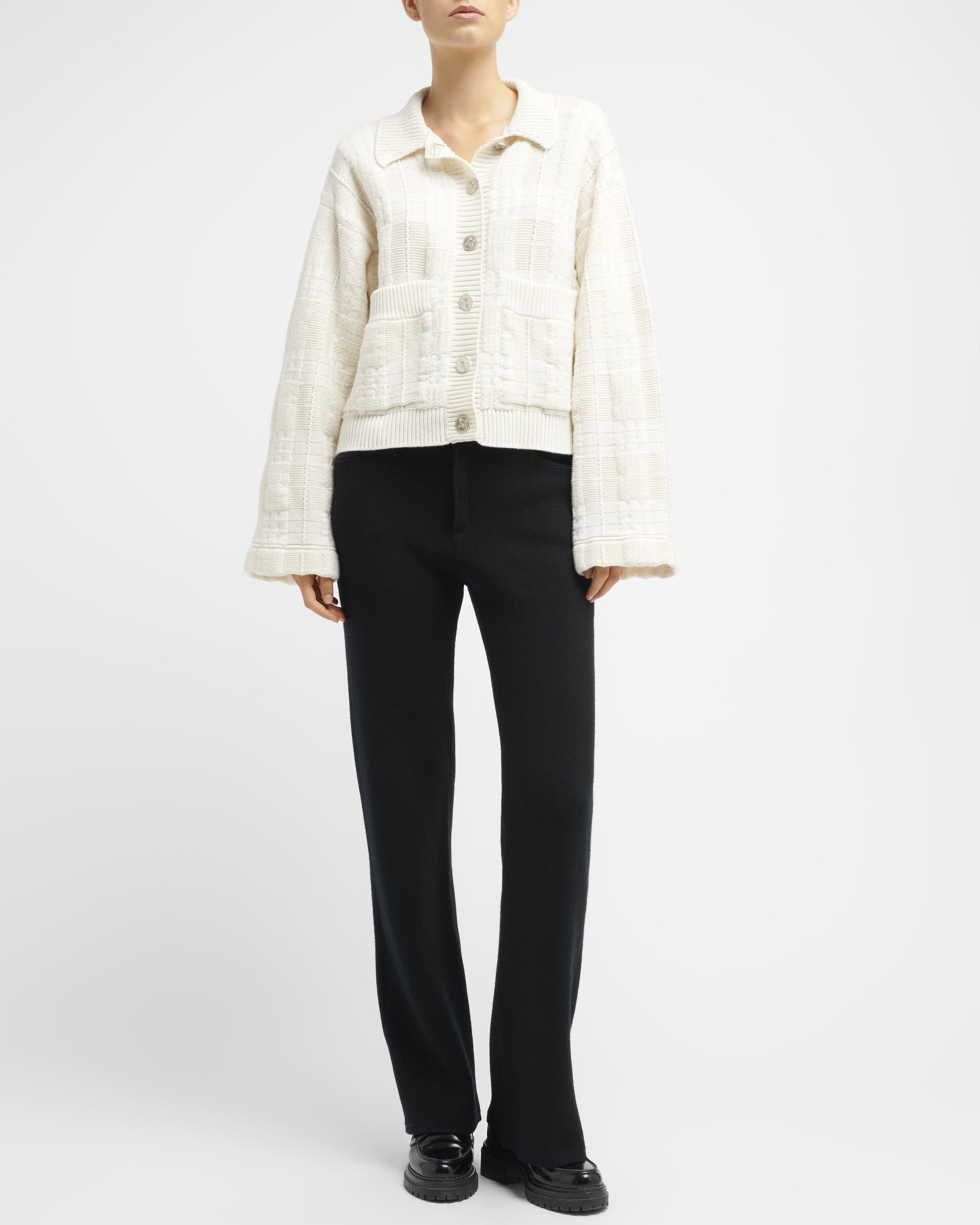 Denim cashmere and cotton trousers | Barrie - Barrie