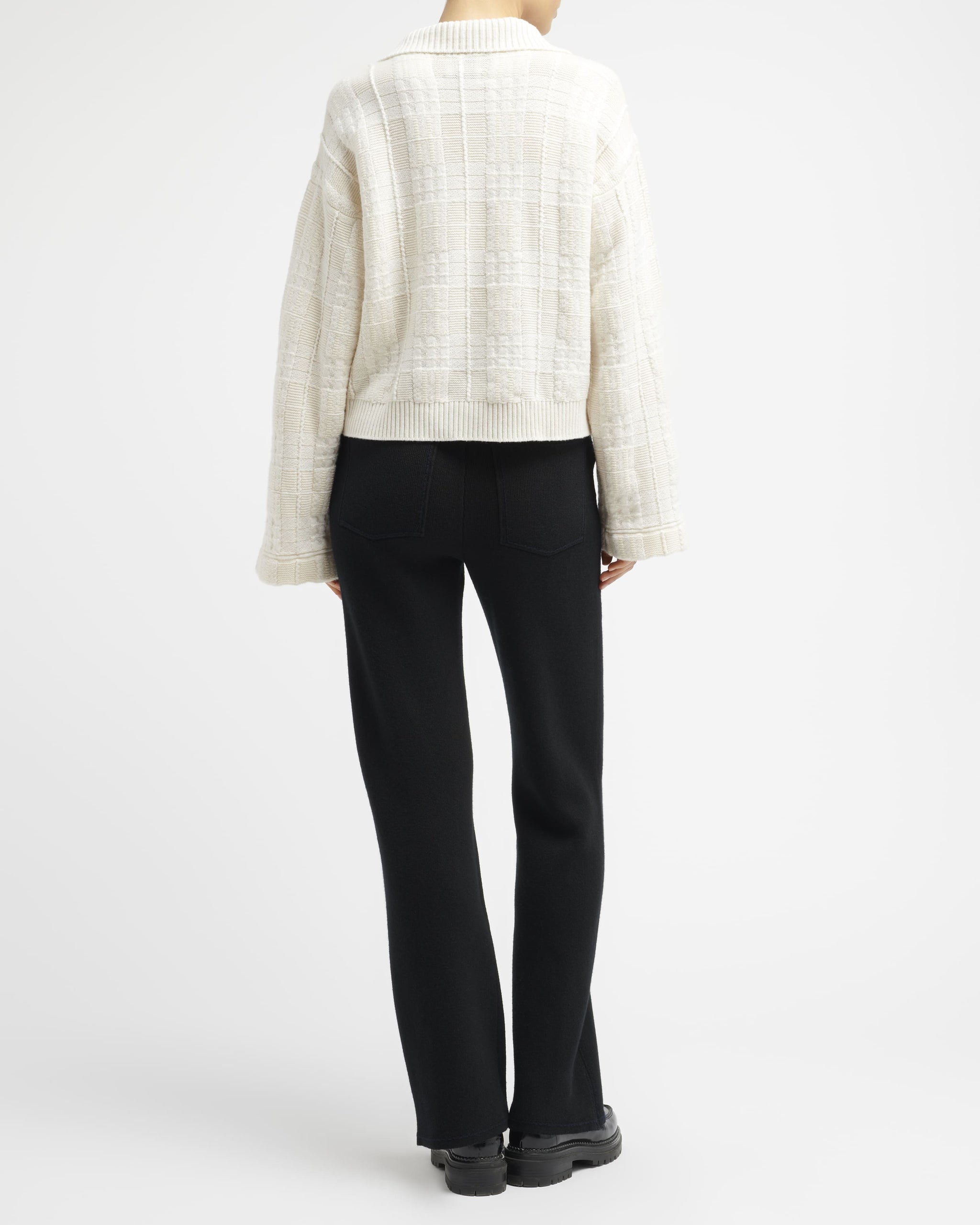 Denim cashmere and cotton trousers | Barrie - Barrie