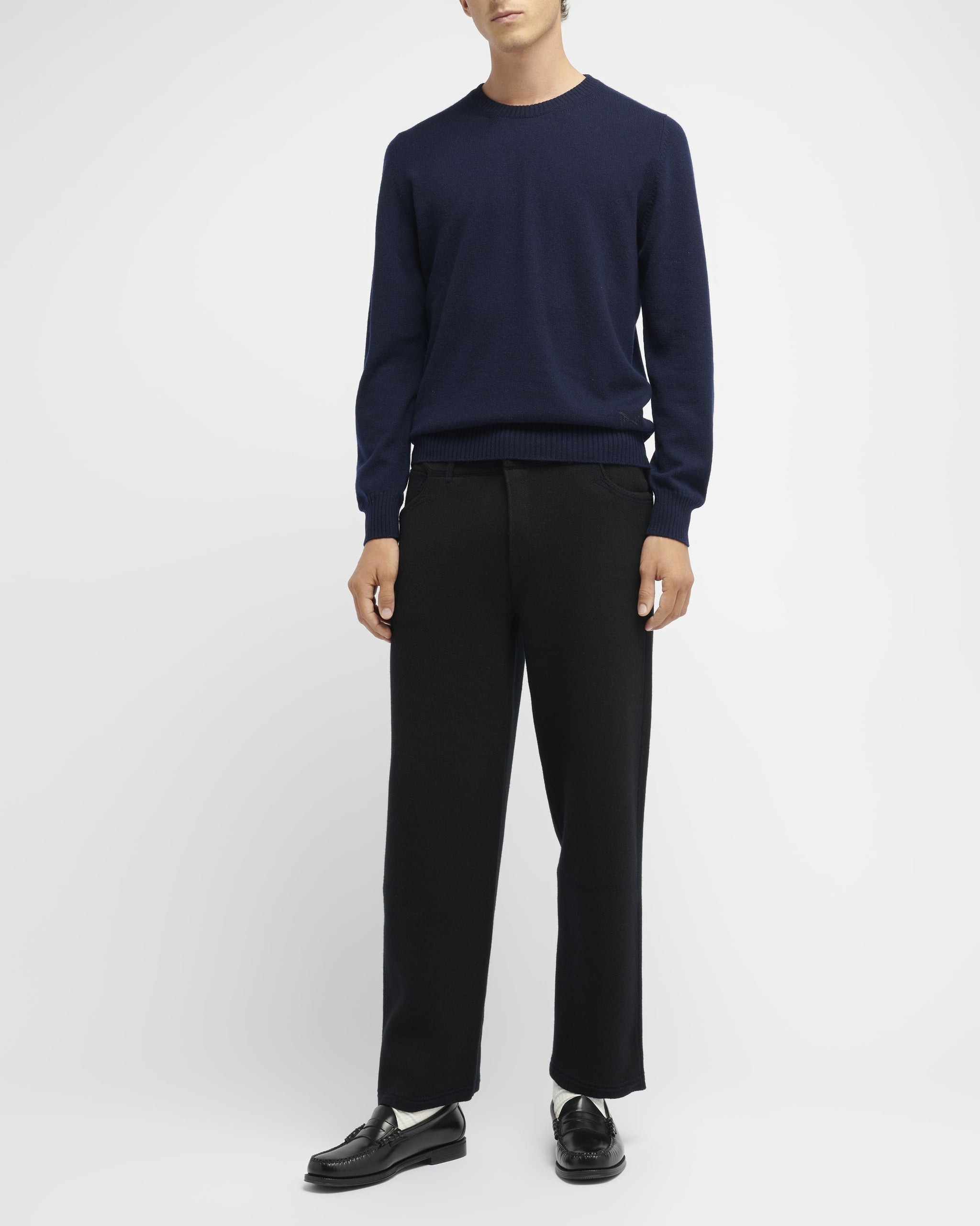 Denim cashmere and cotton trousers | Barrie - Barrie