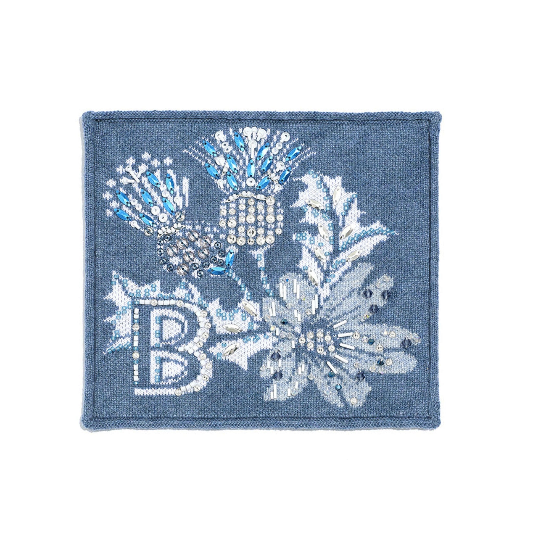 Patch brodé en cachemire et coton | Barrie.com - Barrie.com