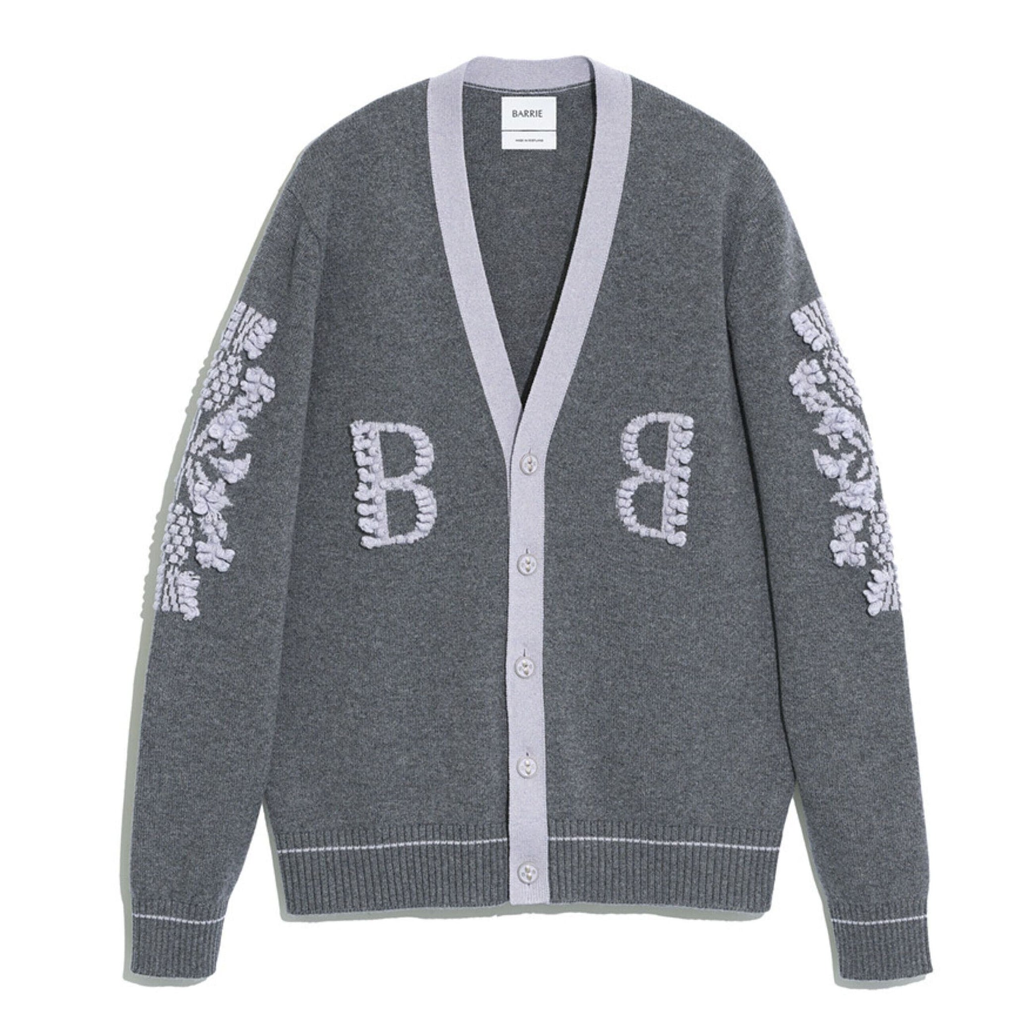 3D logo V-neck cashmere cardigan | Barrie - Barrie