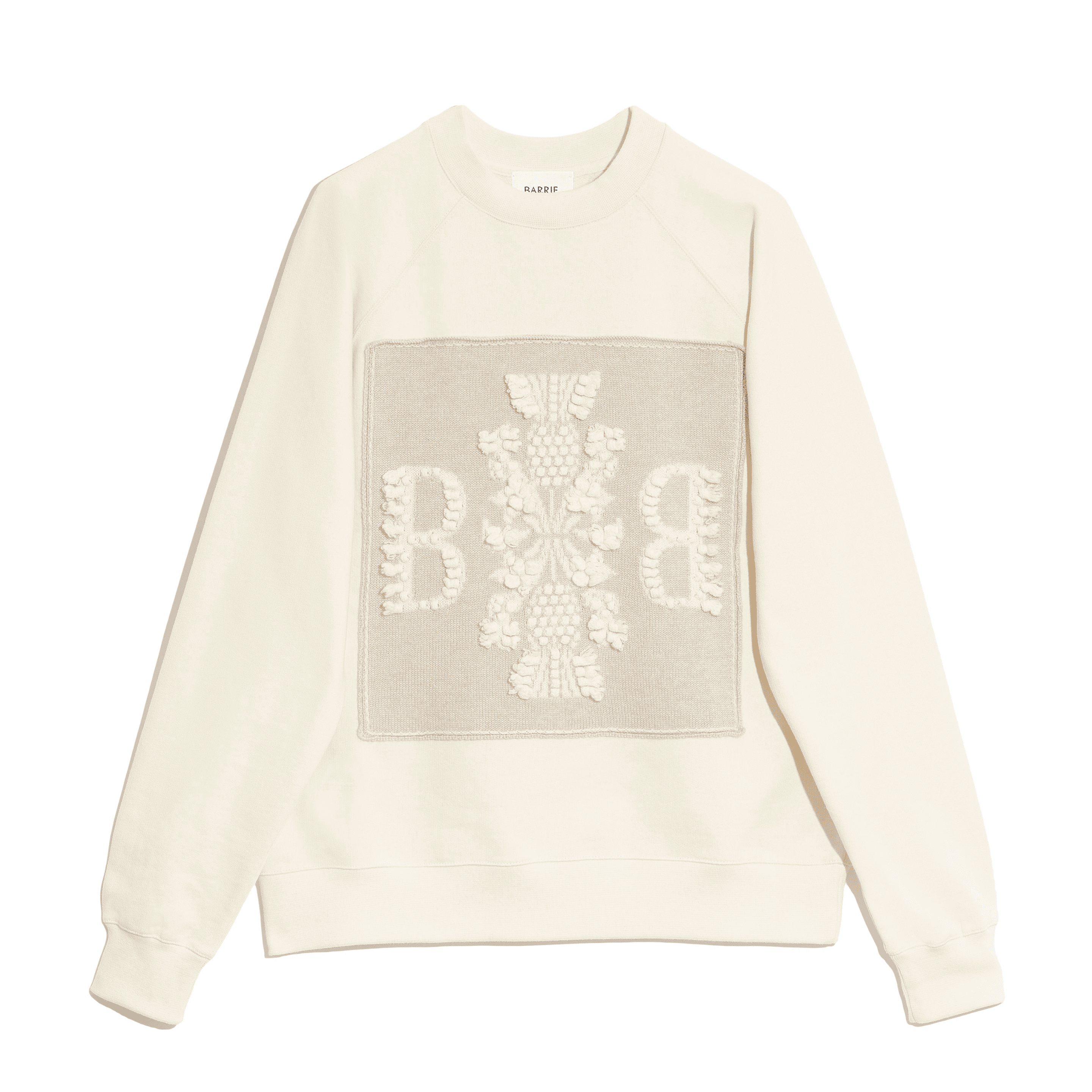 캐시미어 B 로고 패치 장식 면 스웨트셔츠