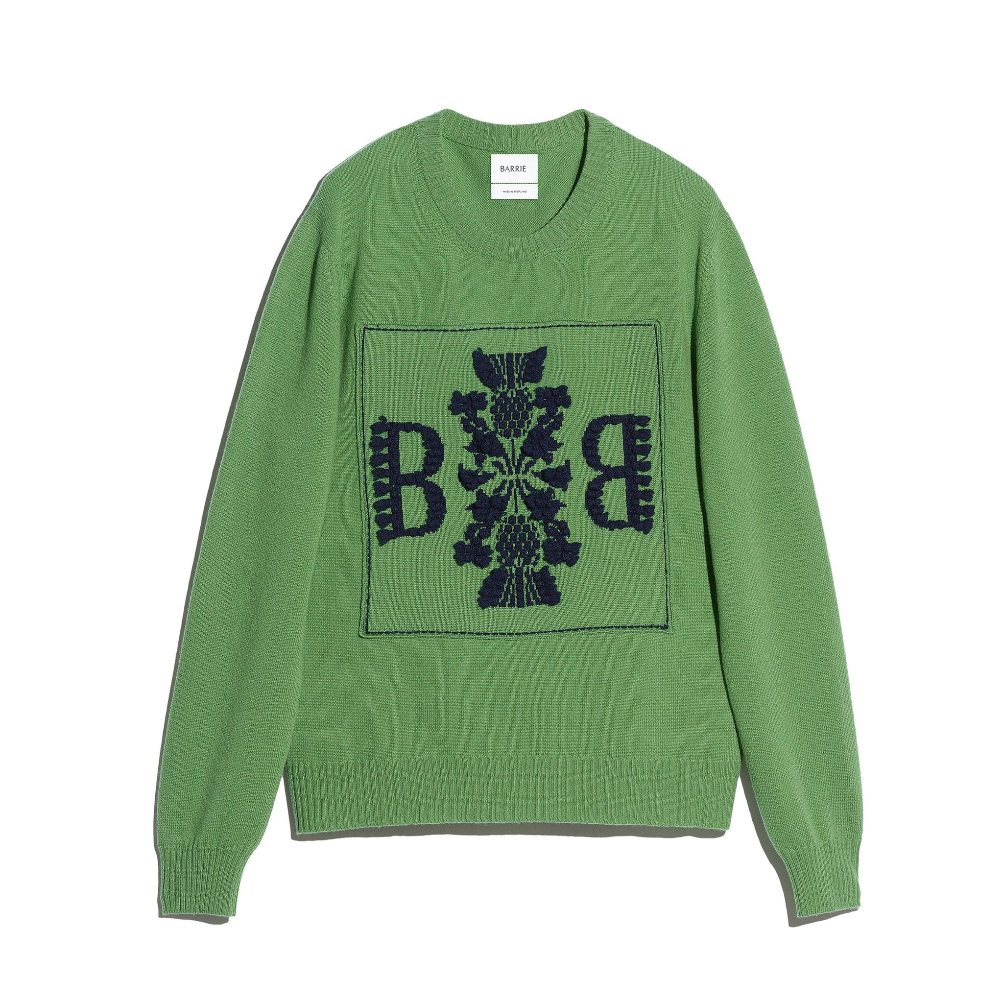 3D cashmere logo round-neck jumper | Barrie - Barrie
