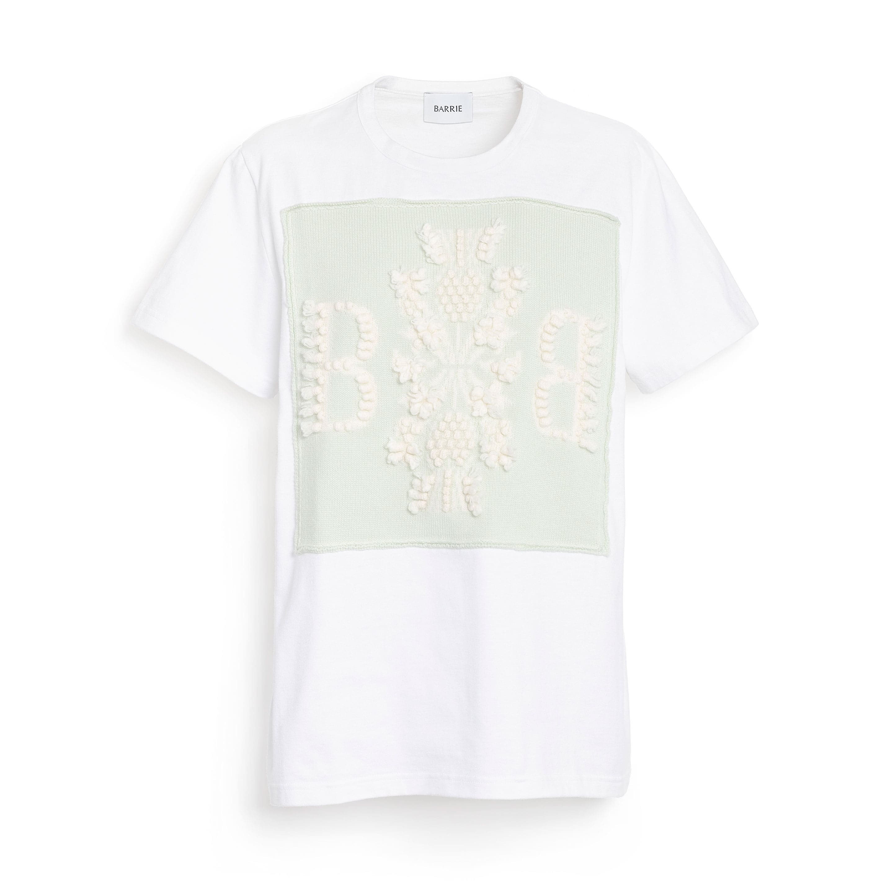 Cotton t-shirt with Barrie logo cashmere patch