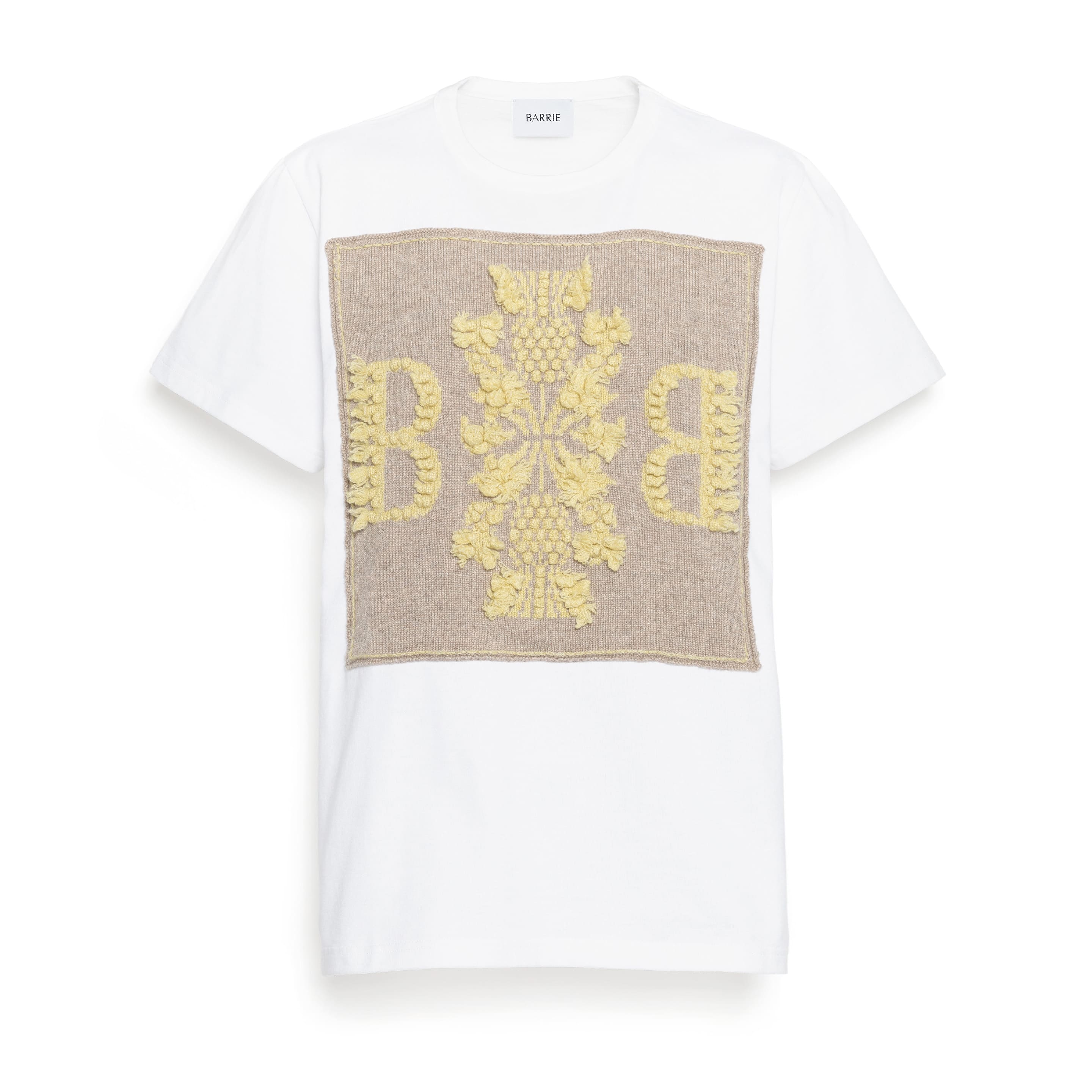 Cotton t-shirt with Barrie logo cashmere patch