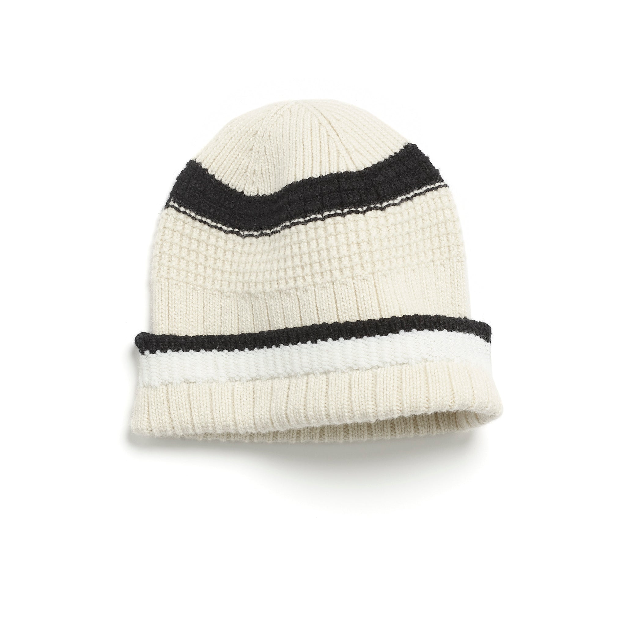 Textured beanie hat in cashmere | Barrie - Barrie