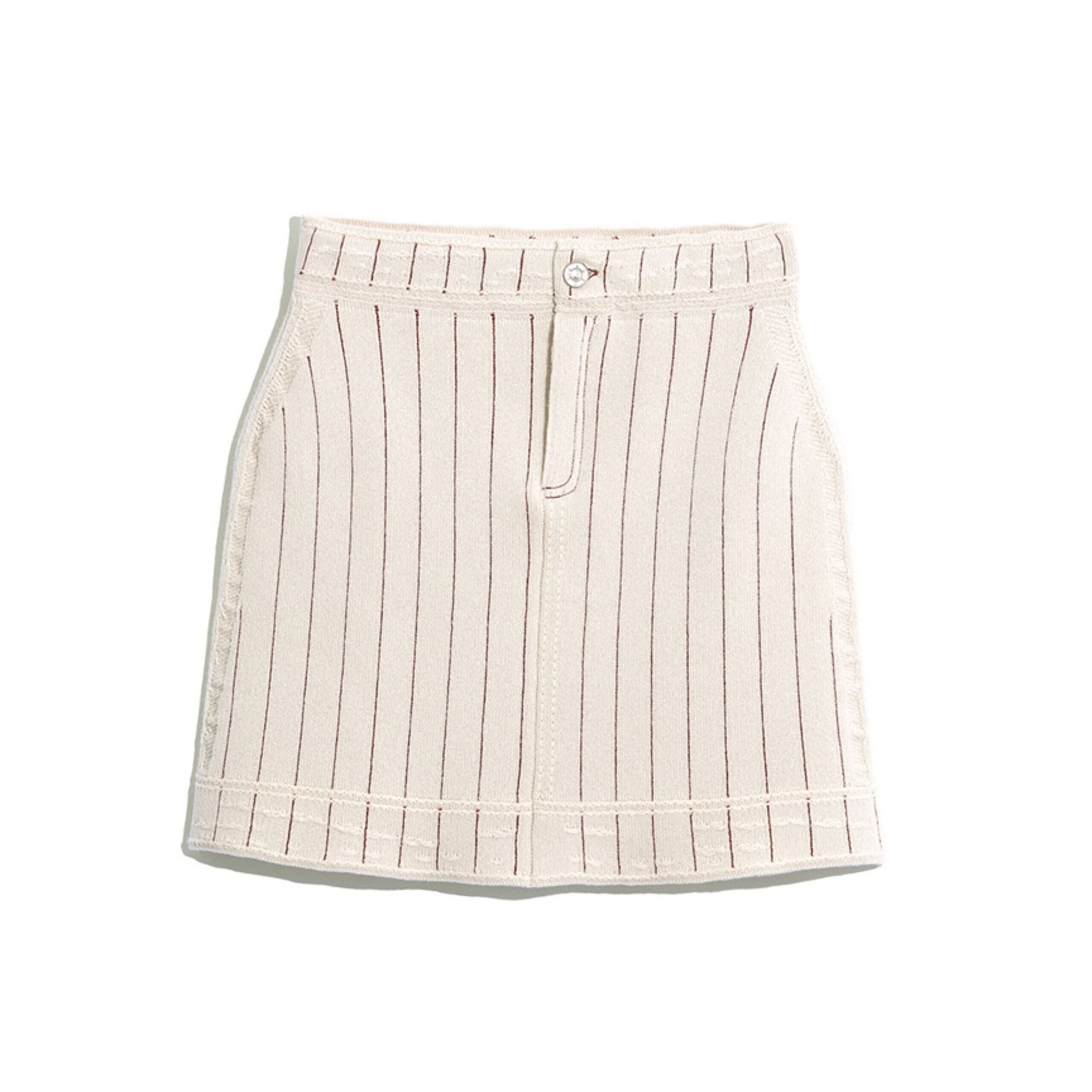 Denim Uniform cashmere and cotton skirt | Barrie.com