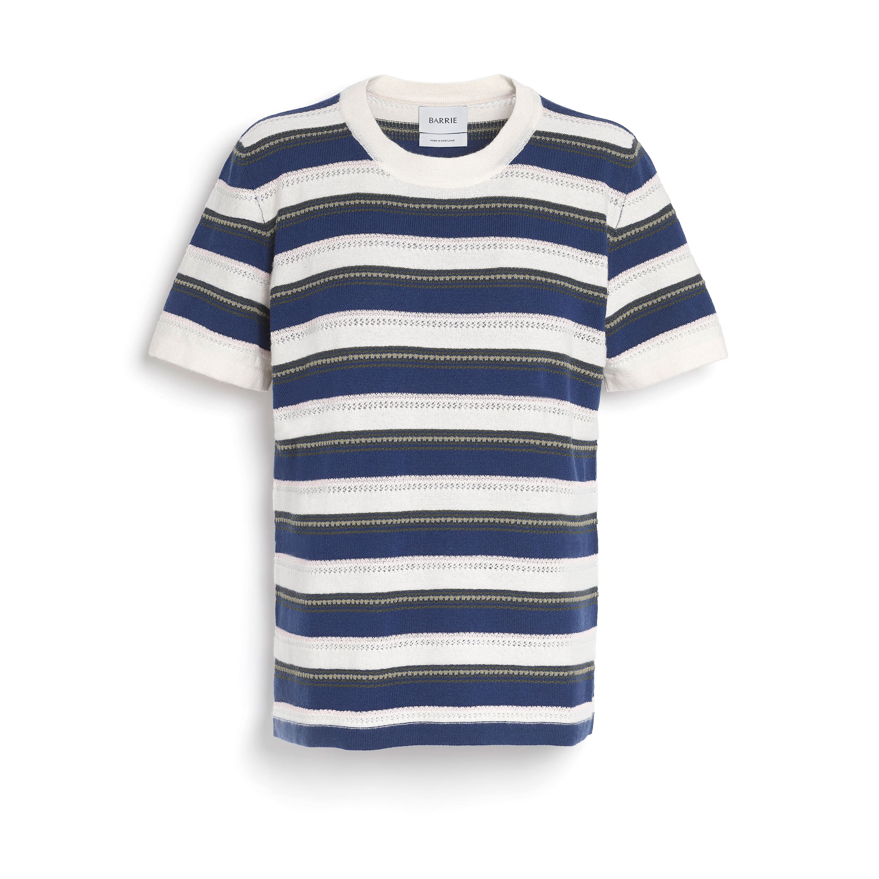 Striped cashmere and cotton top