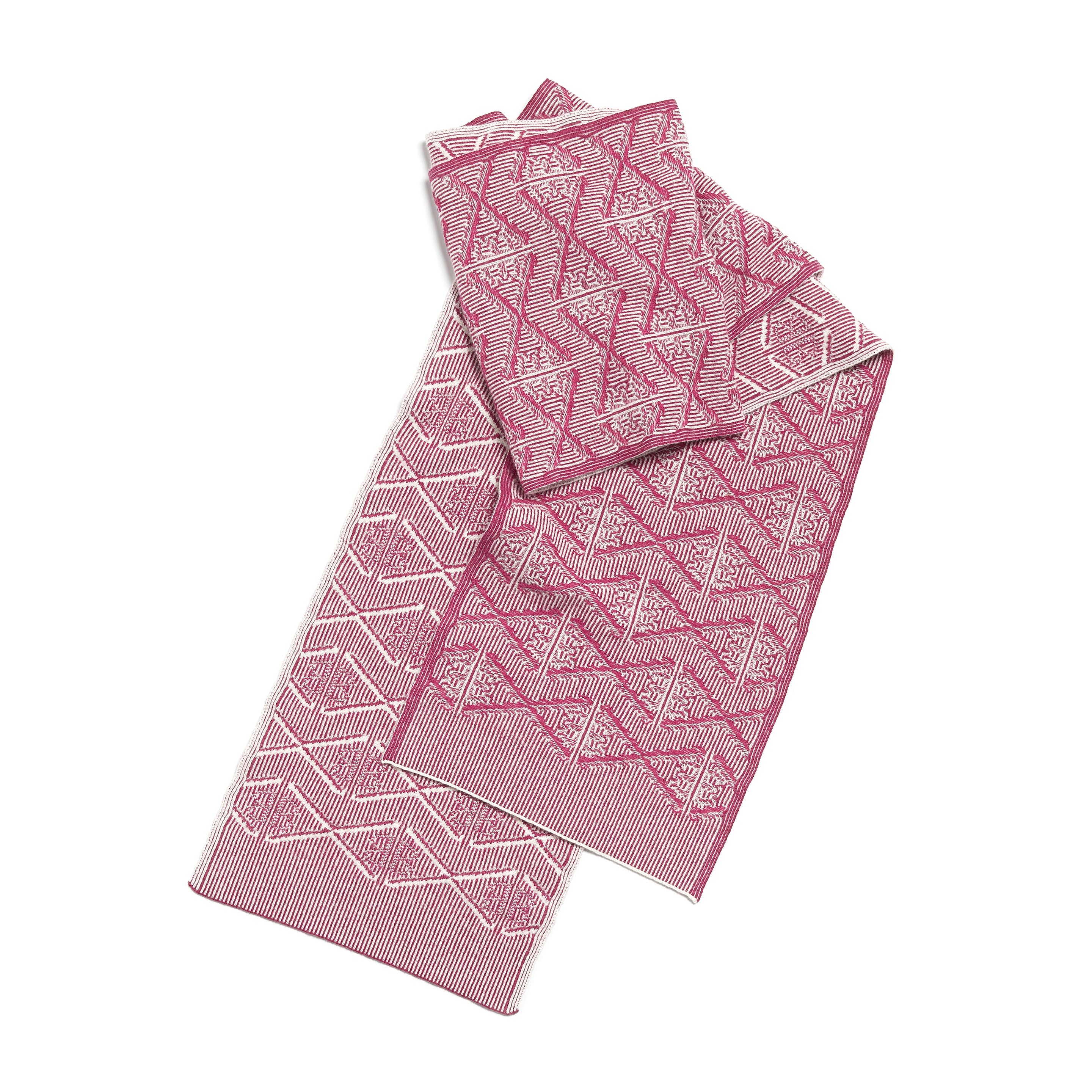 Echarpe motif monogramme en cachemire