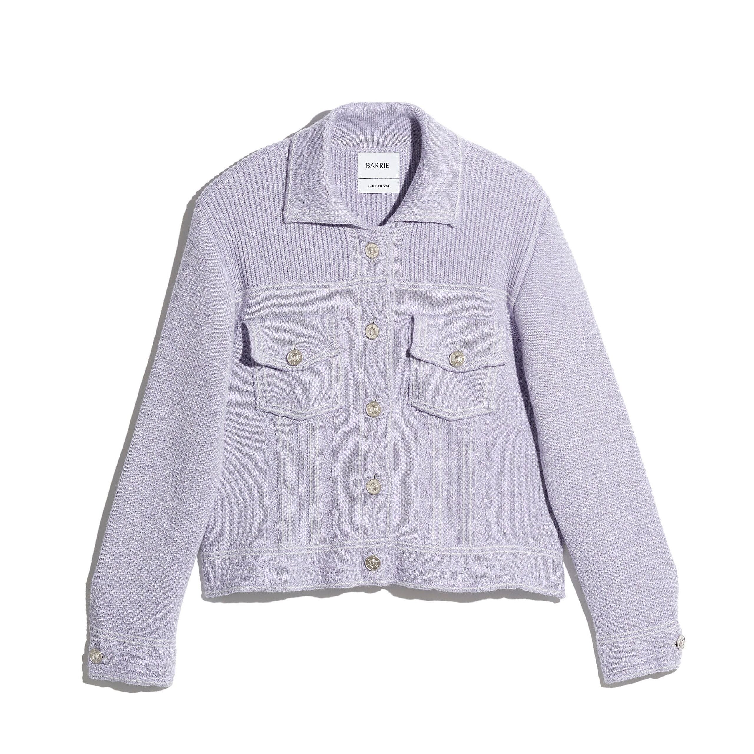 Veste Denim ajustée en cachemire et coton