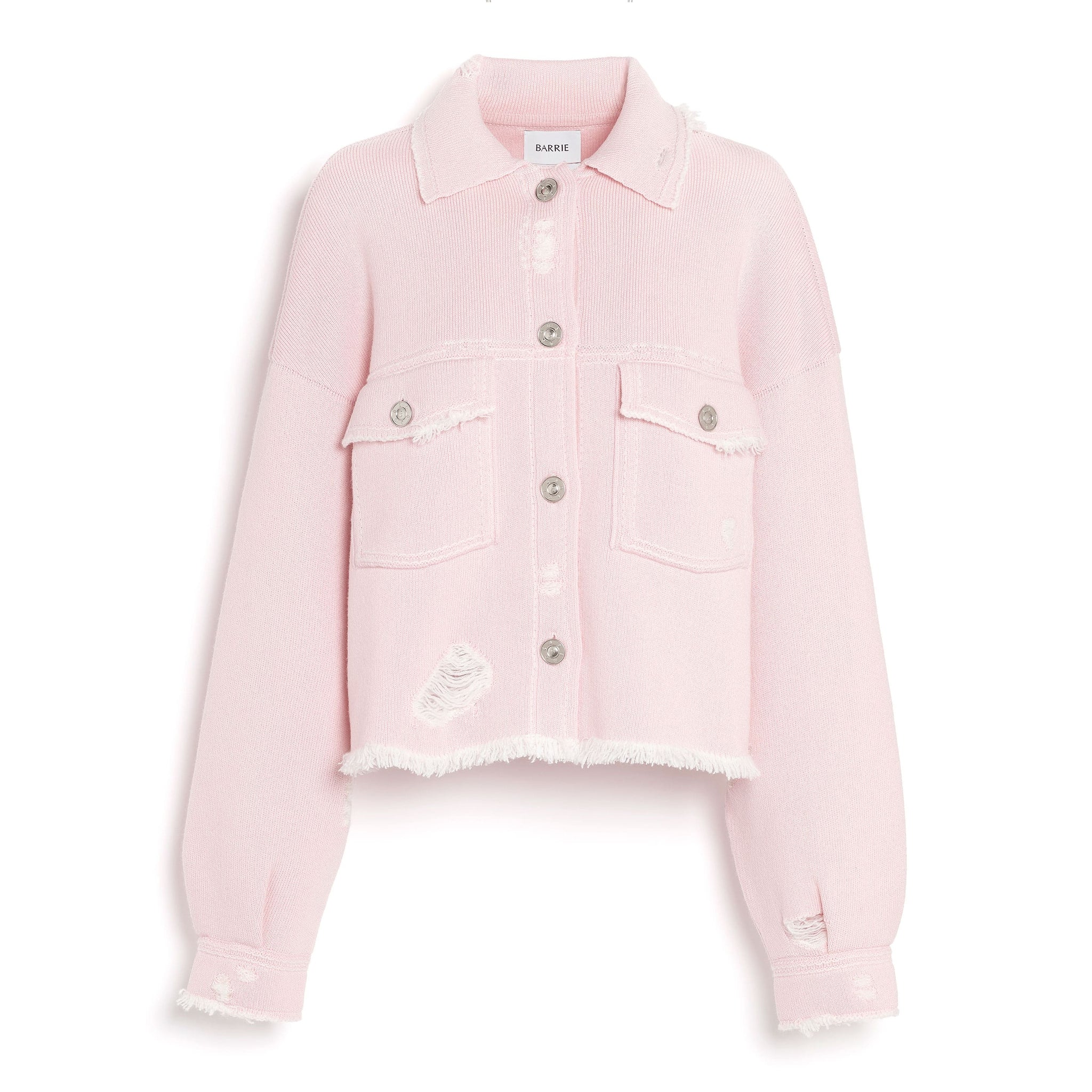 Veste Denim à franges en cachemire et coton | Barrie - Barrie
