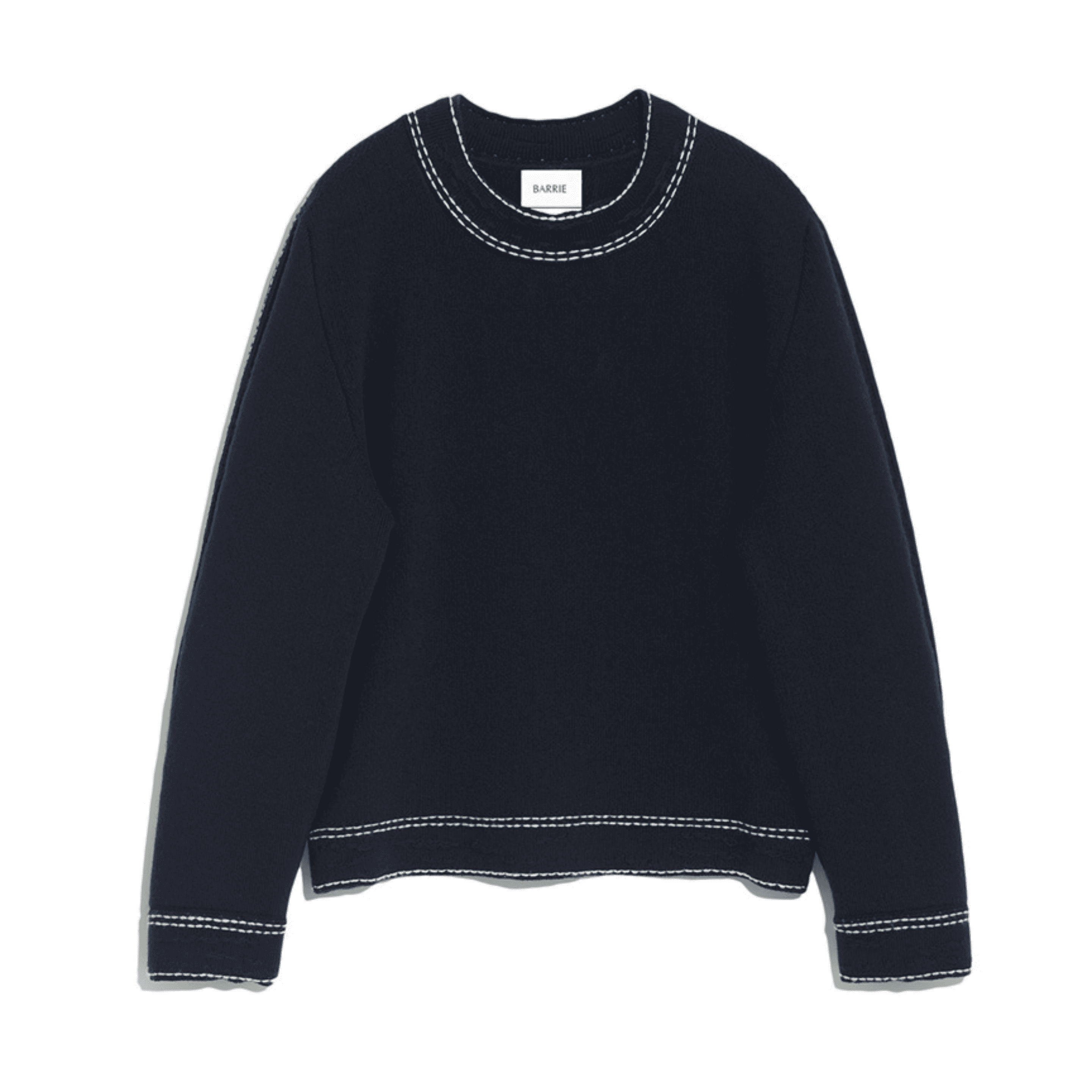 Denim cashmere and cotton jumper