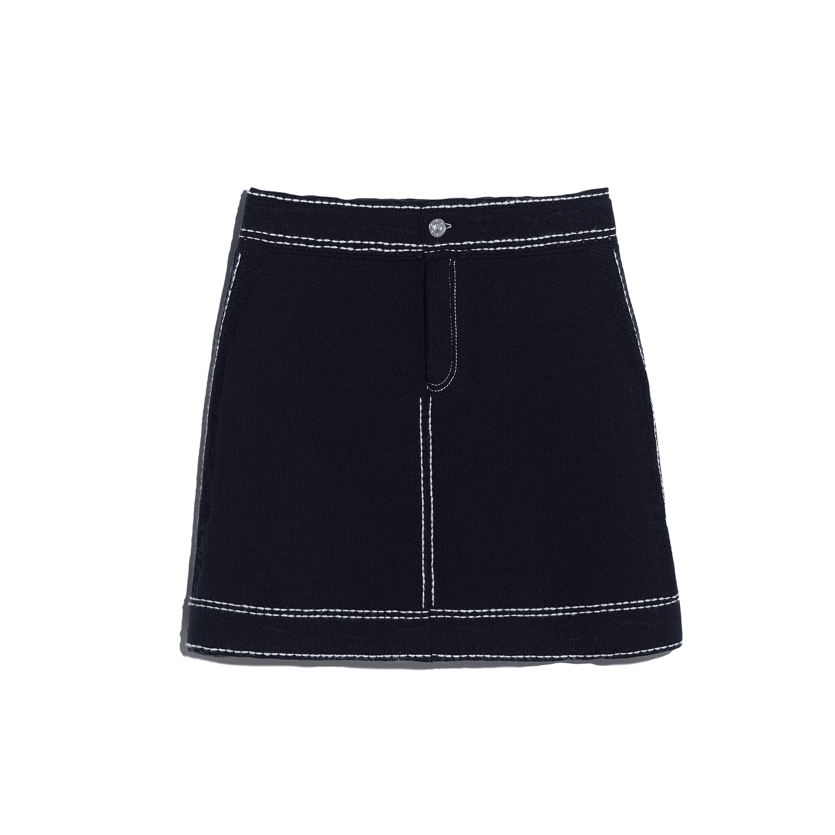Jupe Denim en cachemire et coton