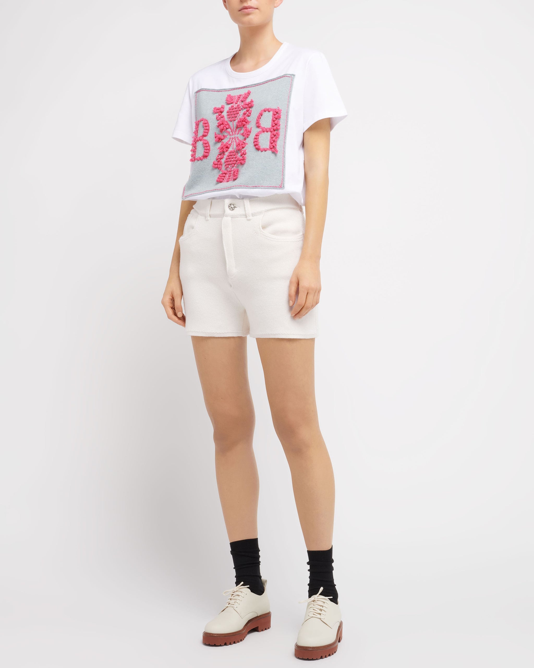 Denim cashmere and cotton shorts | Barrie - Barrie