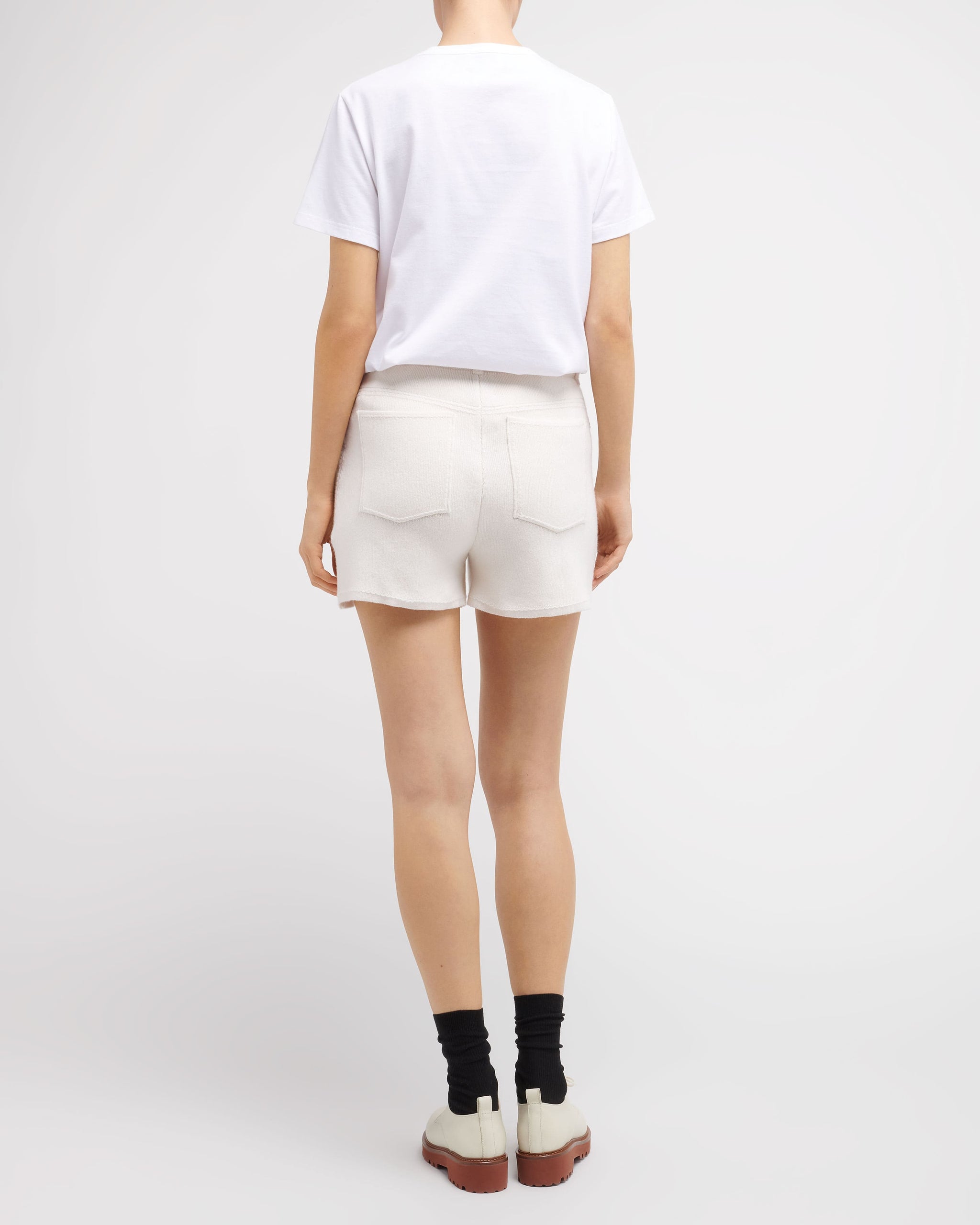 Denim cashmere and cotton shorts | Barrie - Barrie