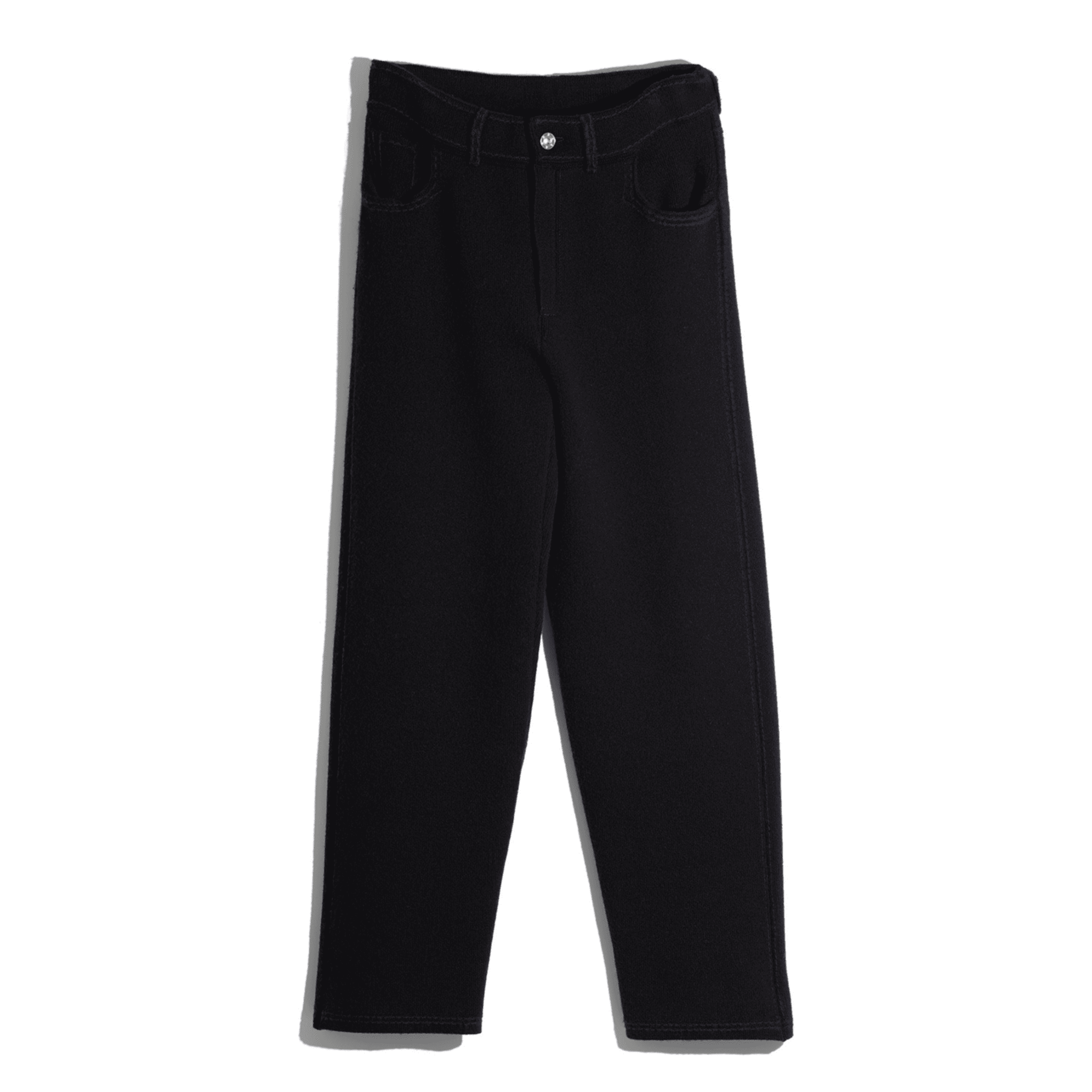 Denim cashmere and cotton boyfriend trousers | Barrie - Barrie
