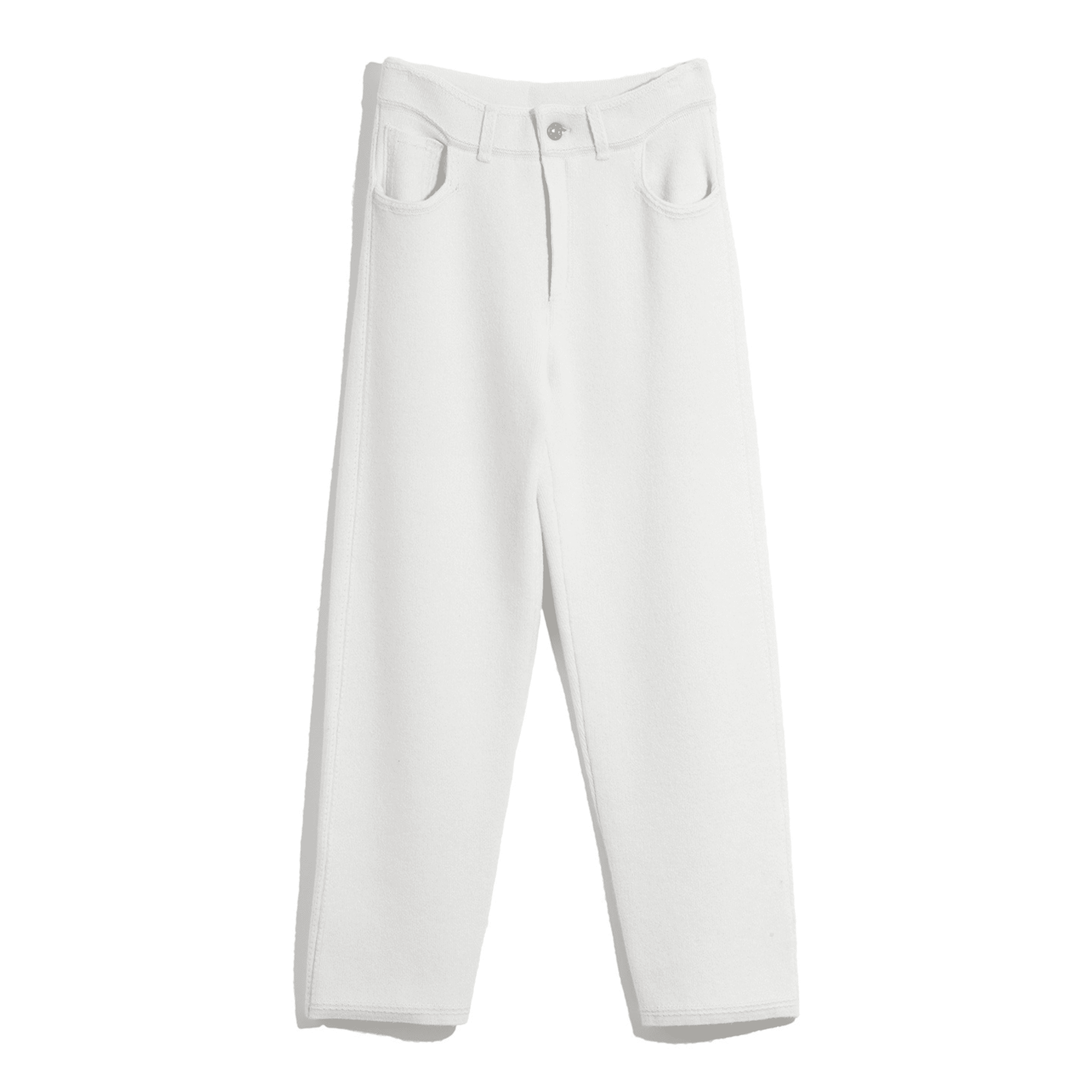 Denim cashmere and cotton boyfriend trousers