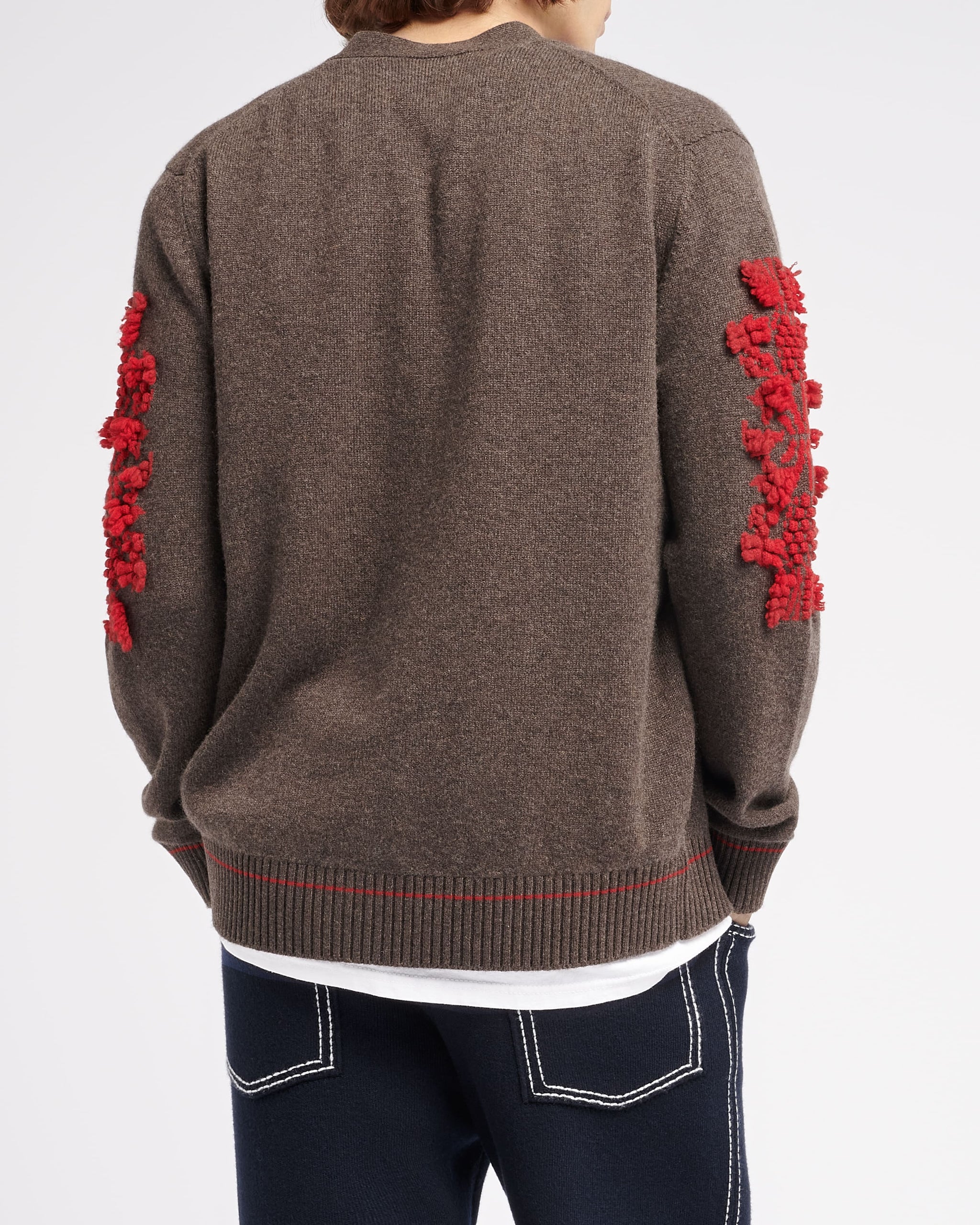 Cardigan col V logo B en cachemire | Barrie - Barrie