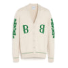 barrie Cardigan col V logo B en cachemire