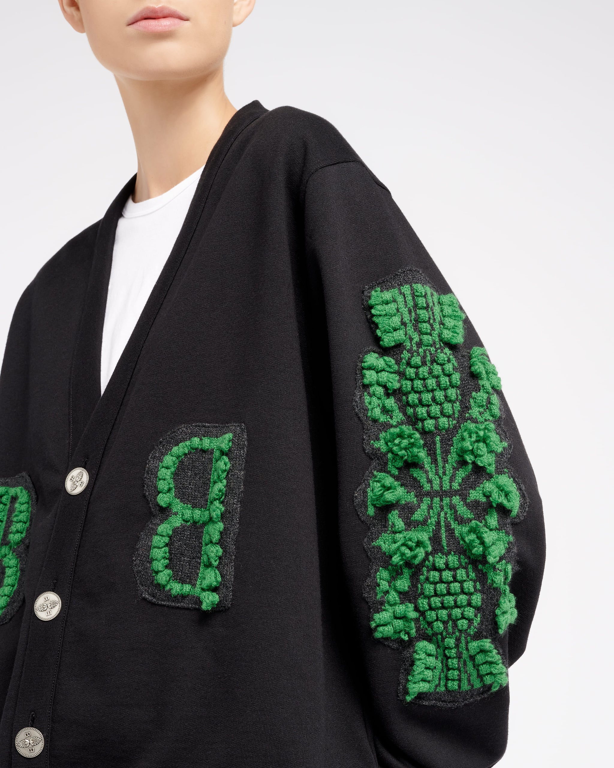 Cardigan in cotton with a cashmere B logo | Barrie - Barrie