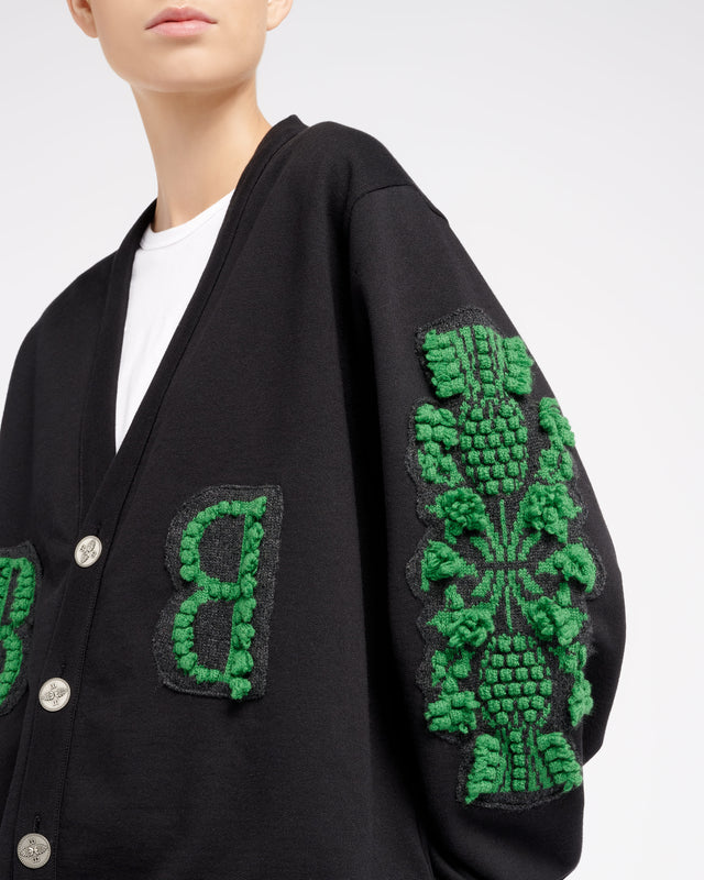 Cardigan en coton avec logo B en cachemire | Barrie - Barrie