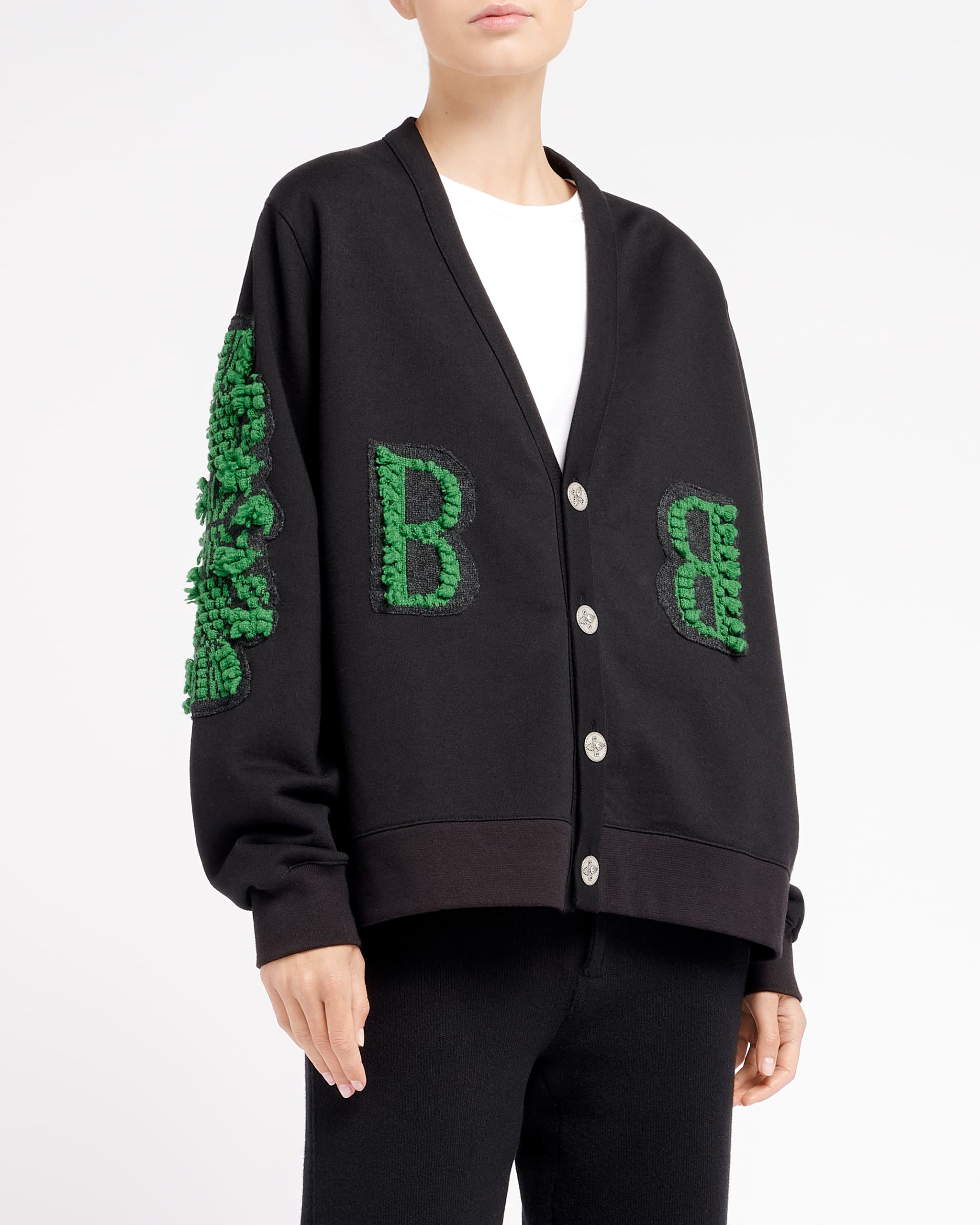 Cardigan in cotton with a cashmere B logo | Barrie - Barrie