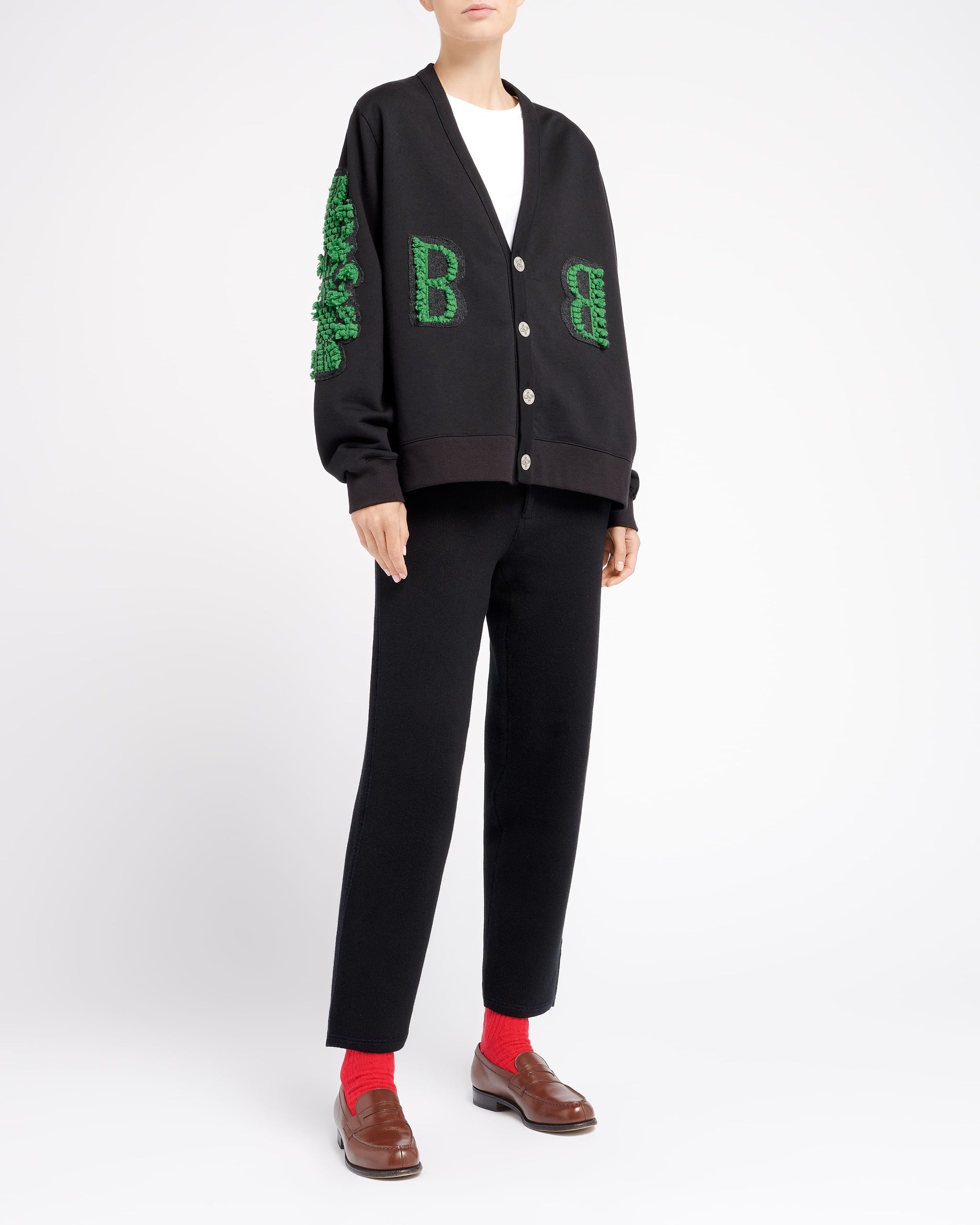 Cardigan in cotton with a cashmere B logo | Barrie - Barrie