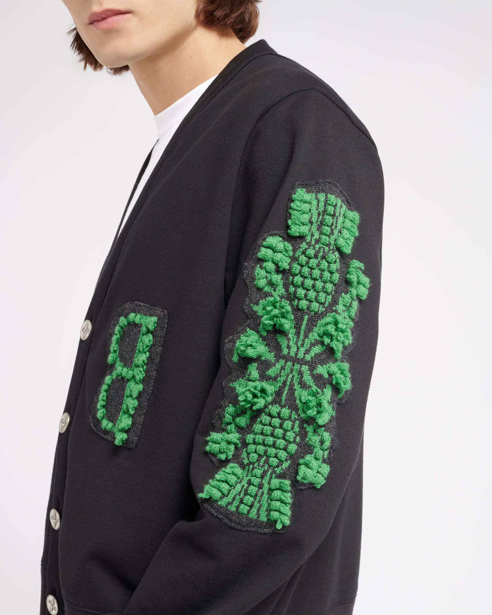 Cardigan in cotton with a cashmere B logo | Barrie - Barrie