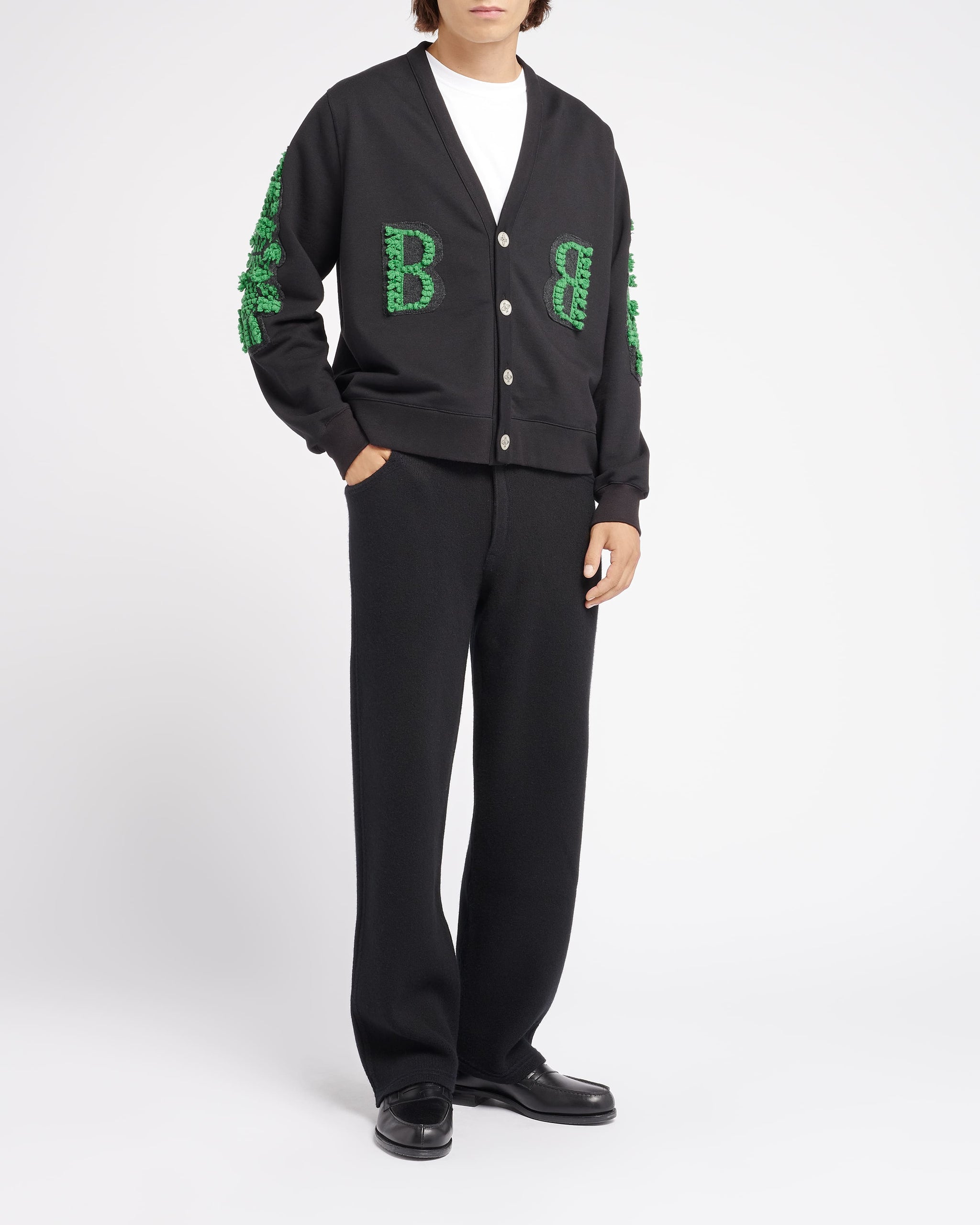 Cardigan in cotton with a cashmere B logo | Barrie - Barrie