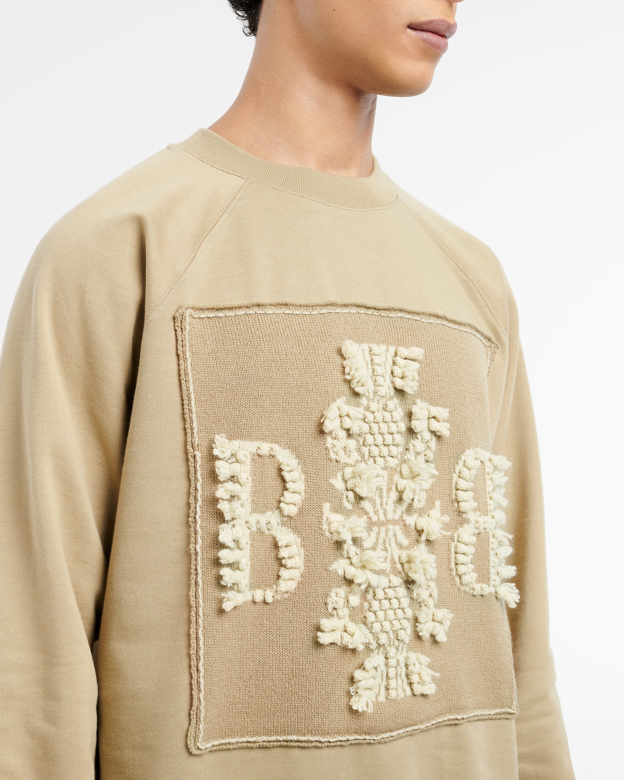 Sweat en coton avec patch logo B en cachemire | Barrie - Barrie