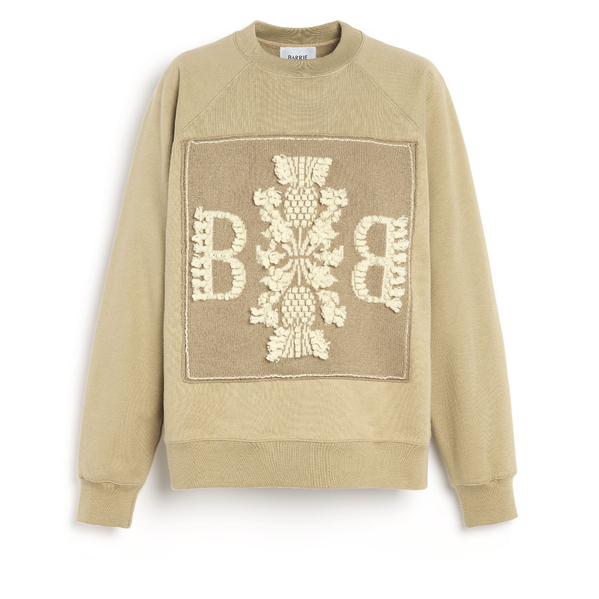 Sweat en coton avec patch logo B en cachemire | Barrie - Barrie