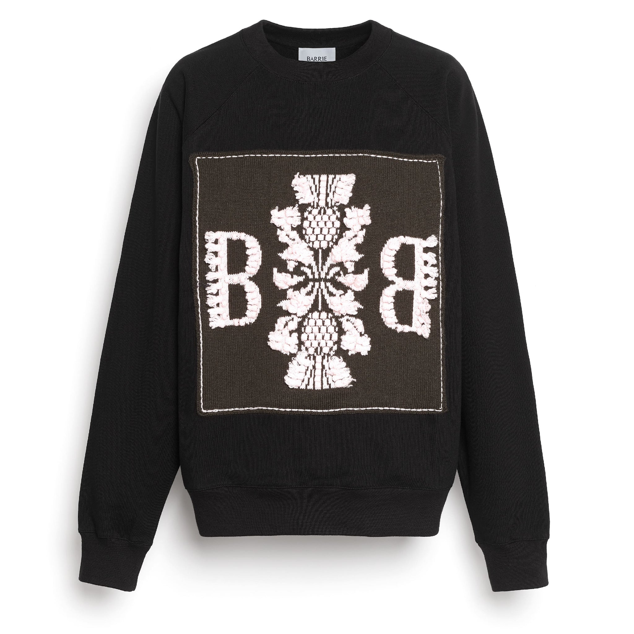 Sweat en coton avec patch logo B en cachemire | Barrie - Barrie