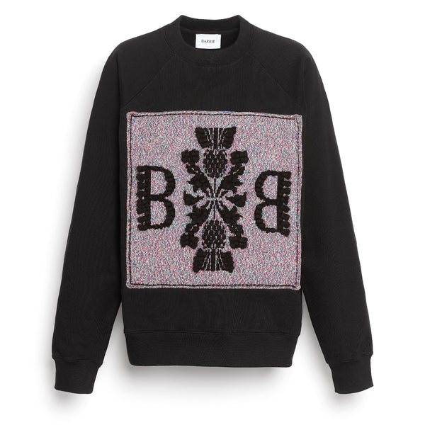 BARRIE - BARRIE バリー スリーブデザインカシミヤニットセーター  ブラック S C104324903-sweatshirt-with-