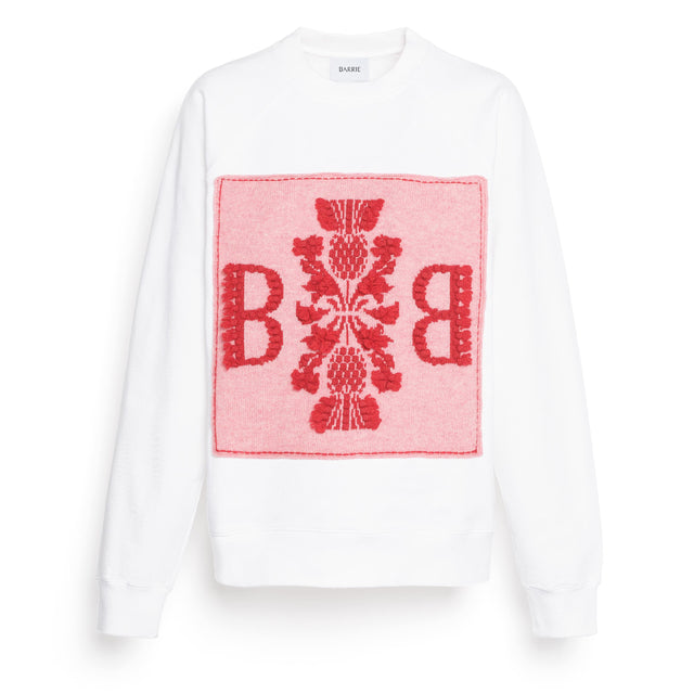 Sweatshirt with Barrie logo cashmere patch | Barrie - Barrie