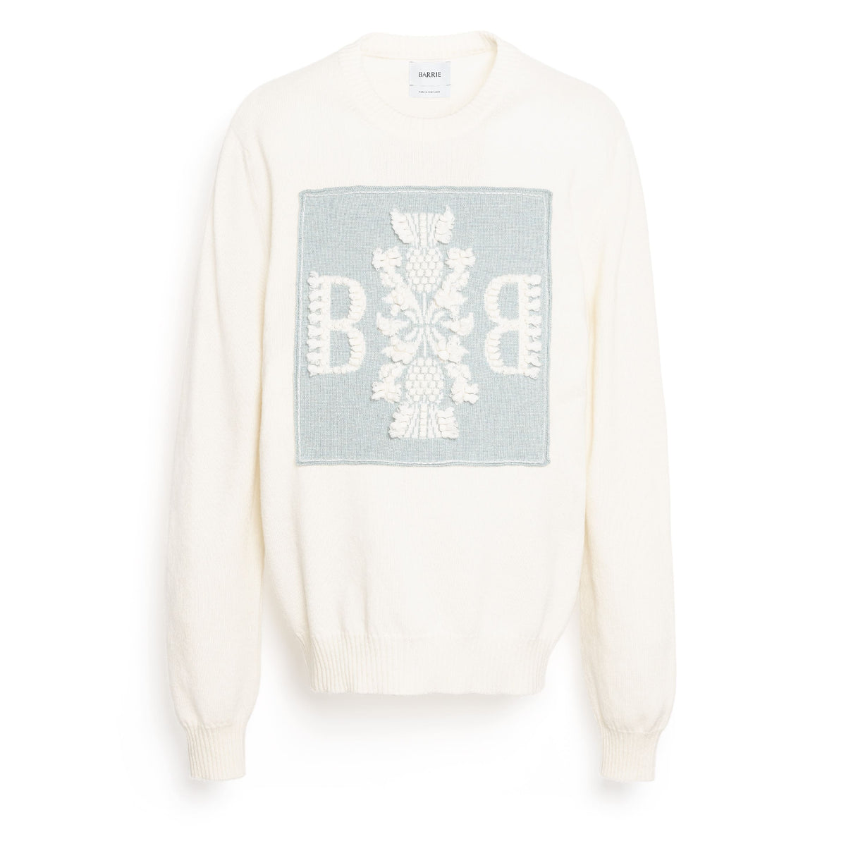3D cashmere logo round-neck jumper – Barrie.com
