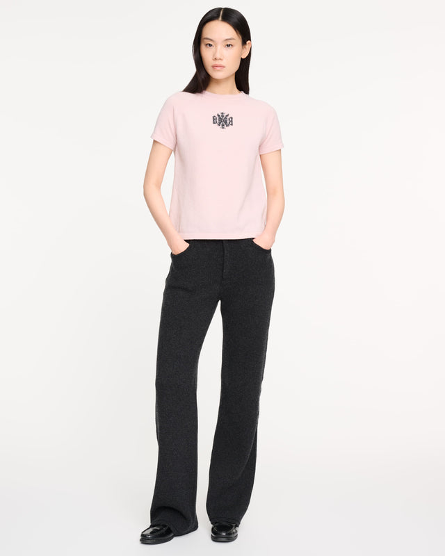 Cashmere top with B logo | Barrie - Barrie
