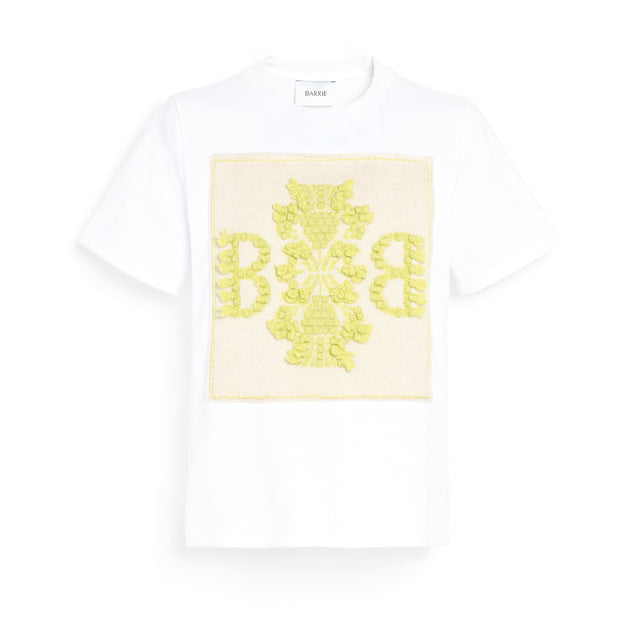 T-Shirt avec patch logo B en cachemire | Barrie - Barrie