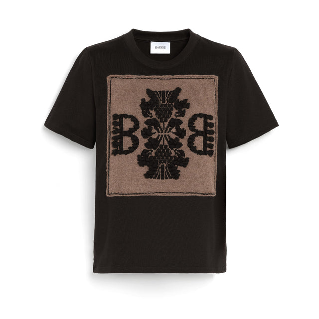 T-Shirt avec patch logo B en cachemire | Barrie - Barrie