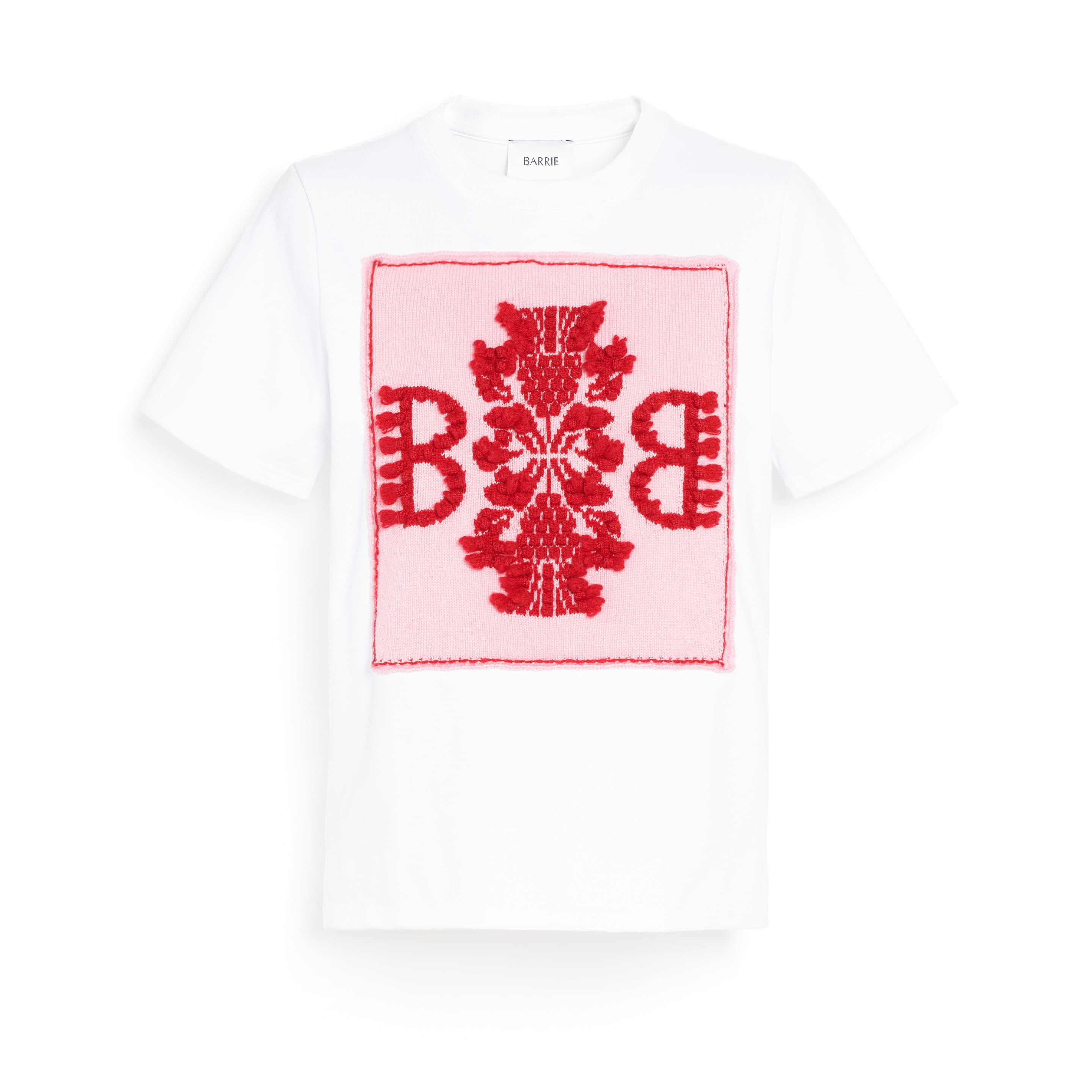 T-Shirt avec patch logo B en cachemire