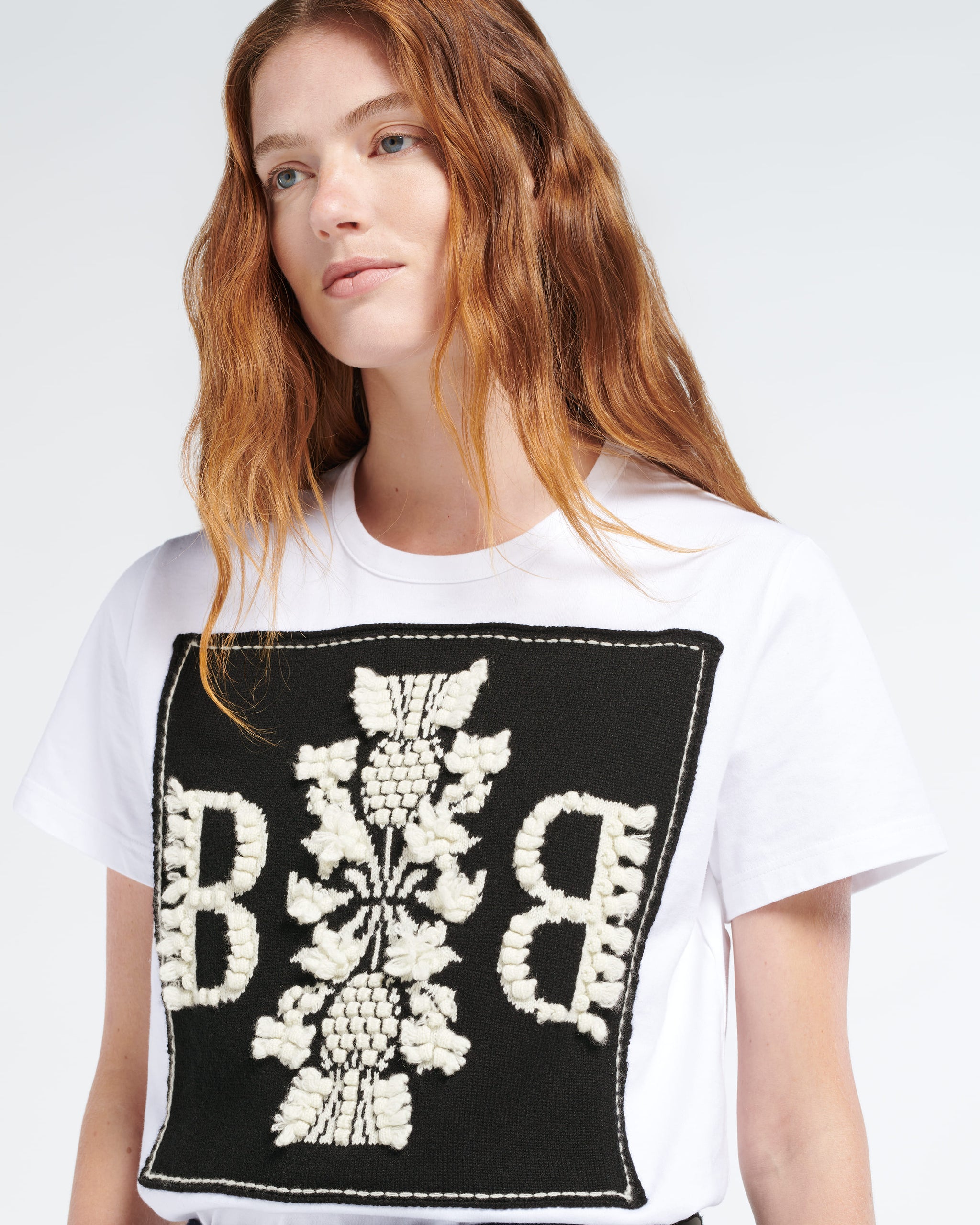 T-shirt with Barrie logo cashmere patch | Barrie - Barrie