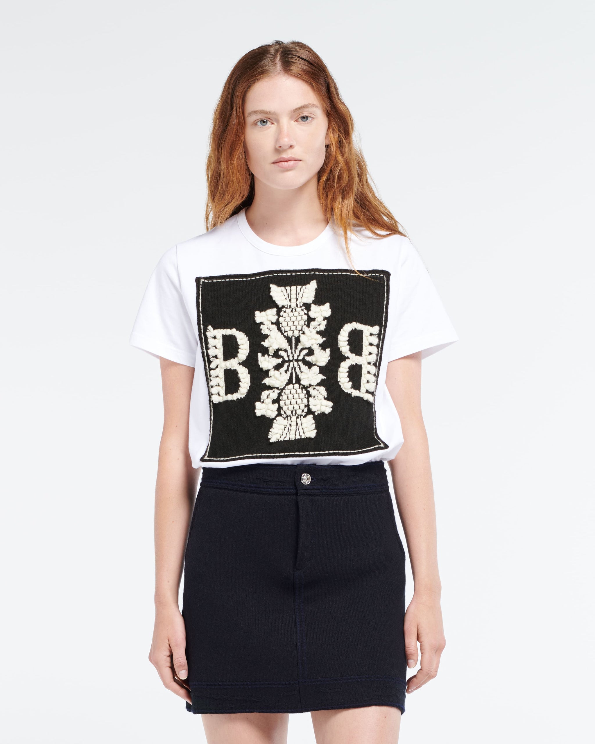 T-shirt with Barrie logo cashmere patch | Barrie - Barrie