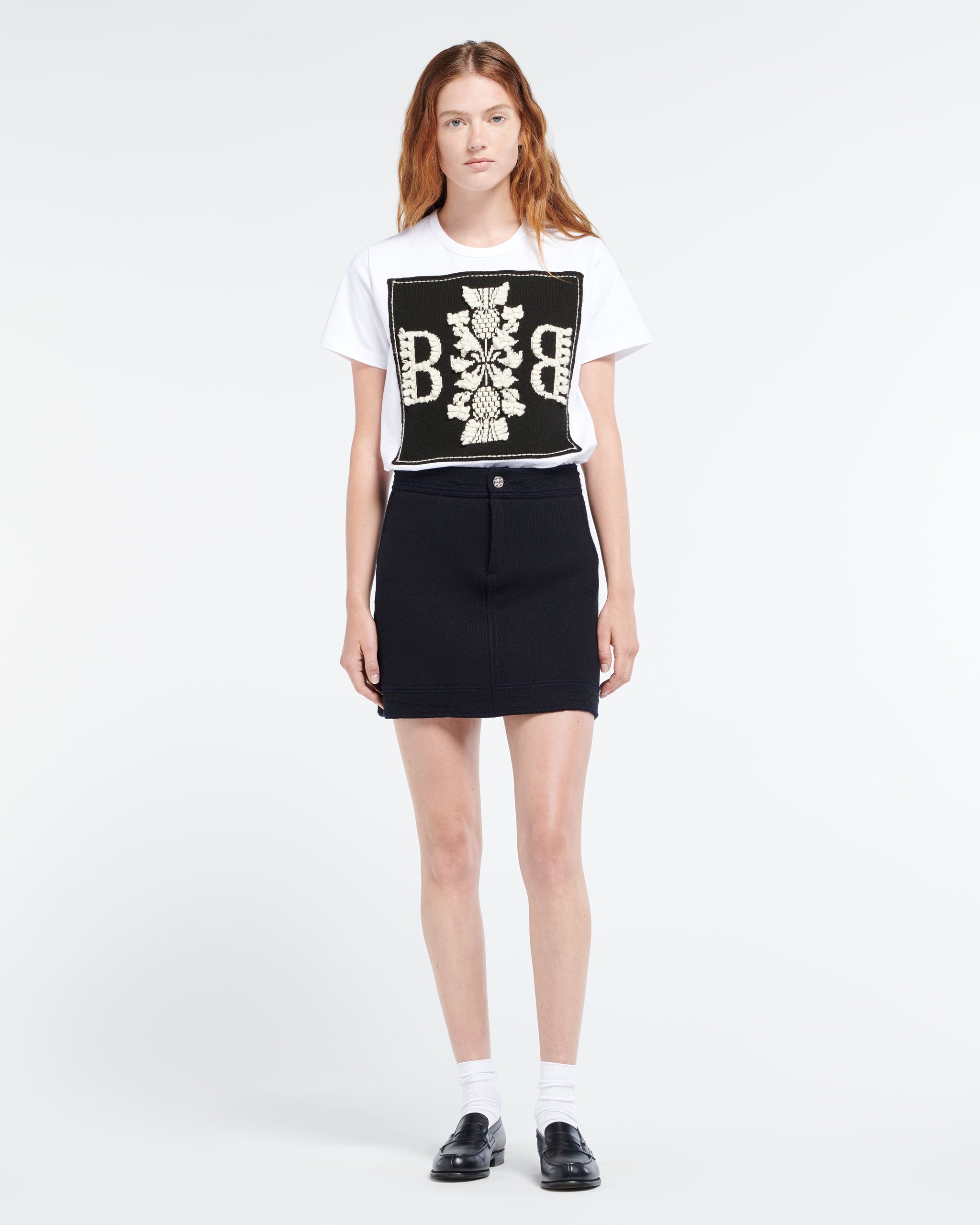 T-shirt with Barrie logo cashmere patch | Barrie - Barrie