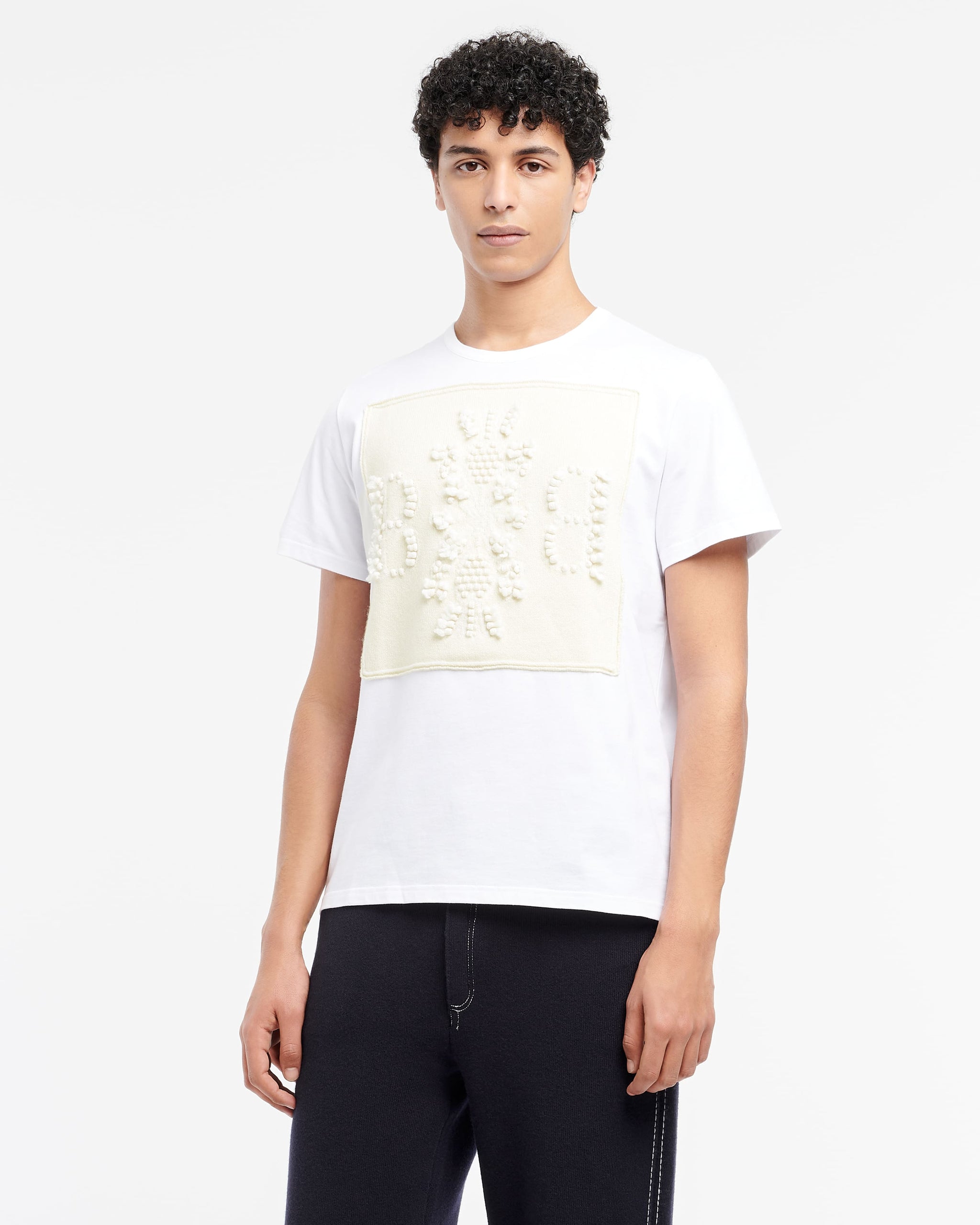 캐시미어 B 로고 패치 장식 티셔츠 | Barrie - Barrie