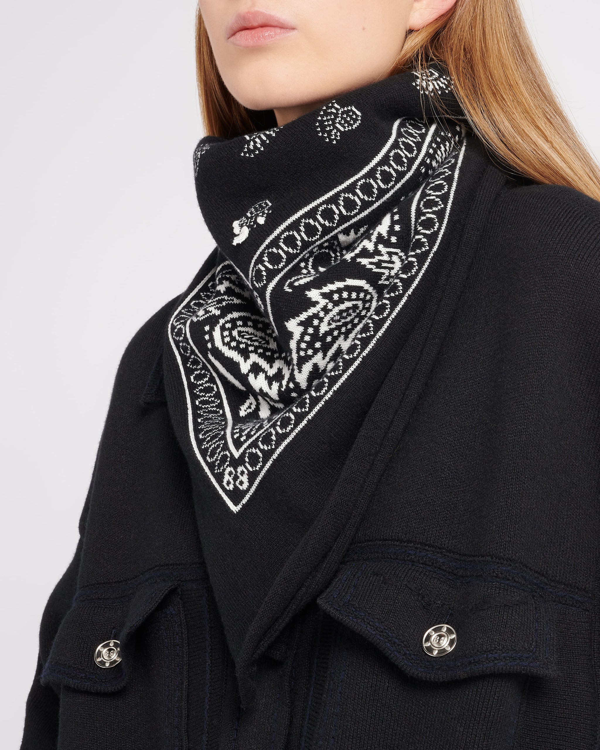 Bandana in cashmere and cotton  | Barrie - Barrie