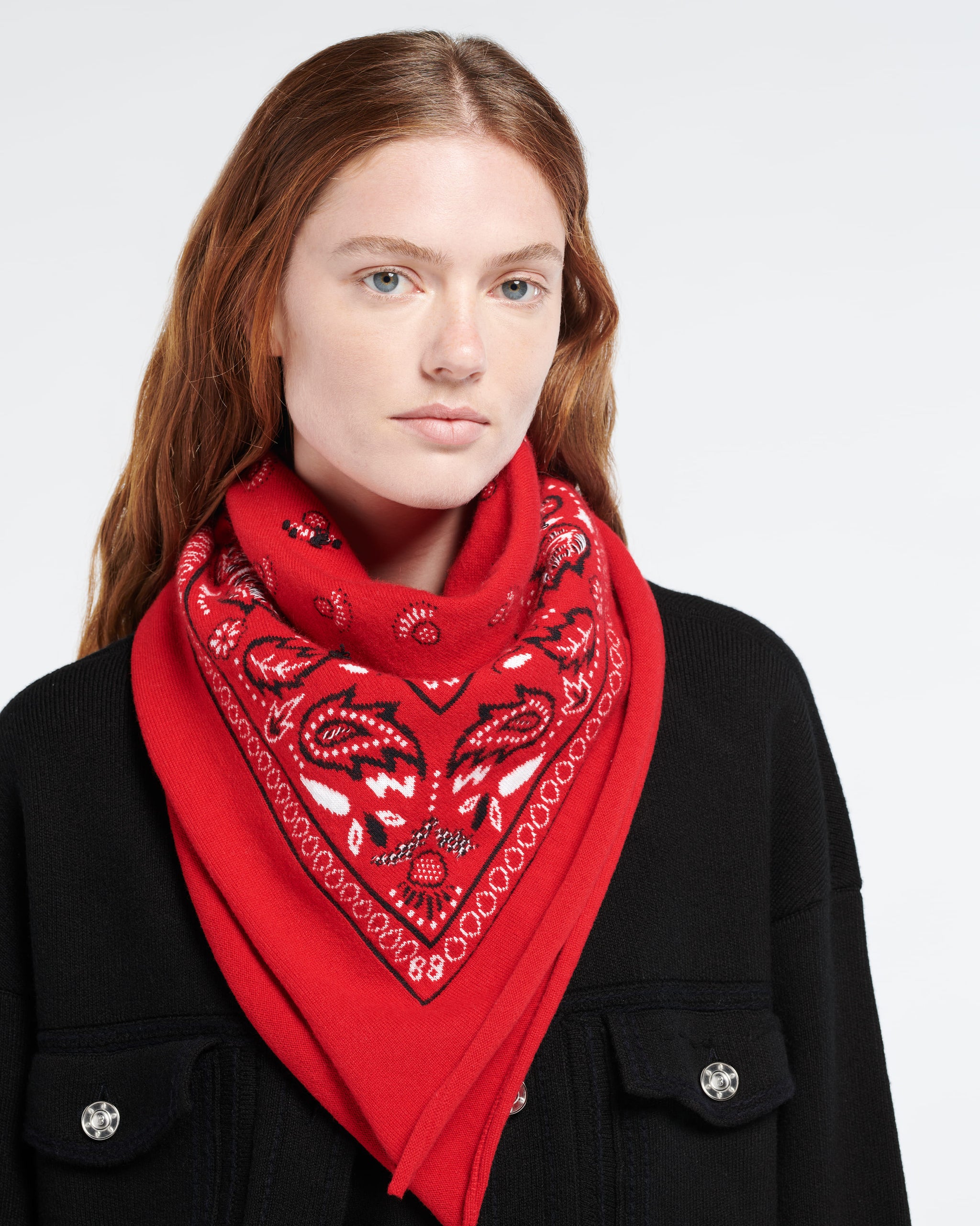 Bandana in cashmere and cotton  | Barrie - Barrie