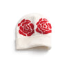 barrie Bonnet en cachemire et laine à motif roses