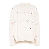 barrie Pull iconique oversize en cachemire à broderies fleuries