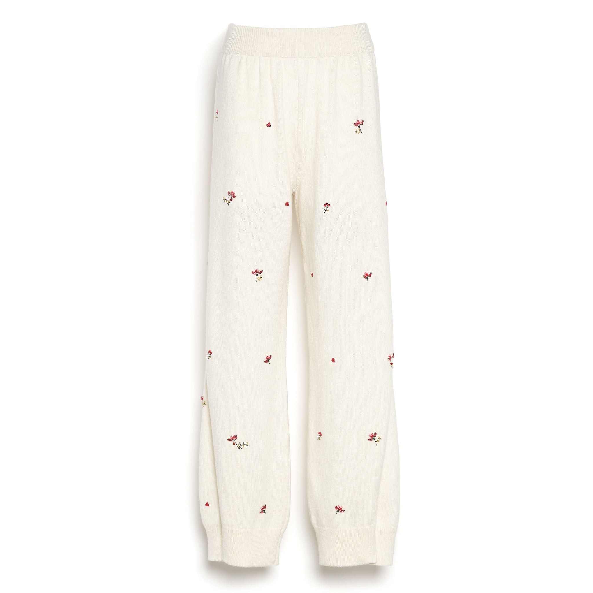 Pantalon iconique en cachemire à broderies fleuries | Barrie - Barrie