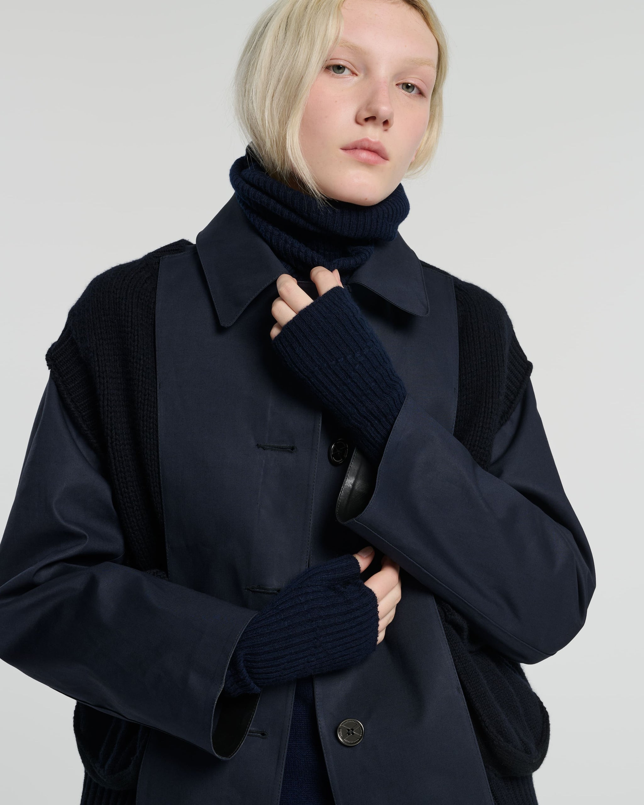 Long cashmere fingerless gloves | Barrie - Barrie